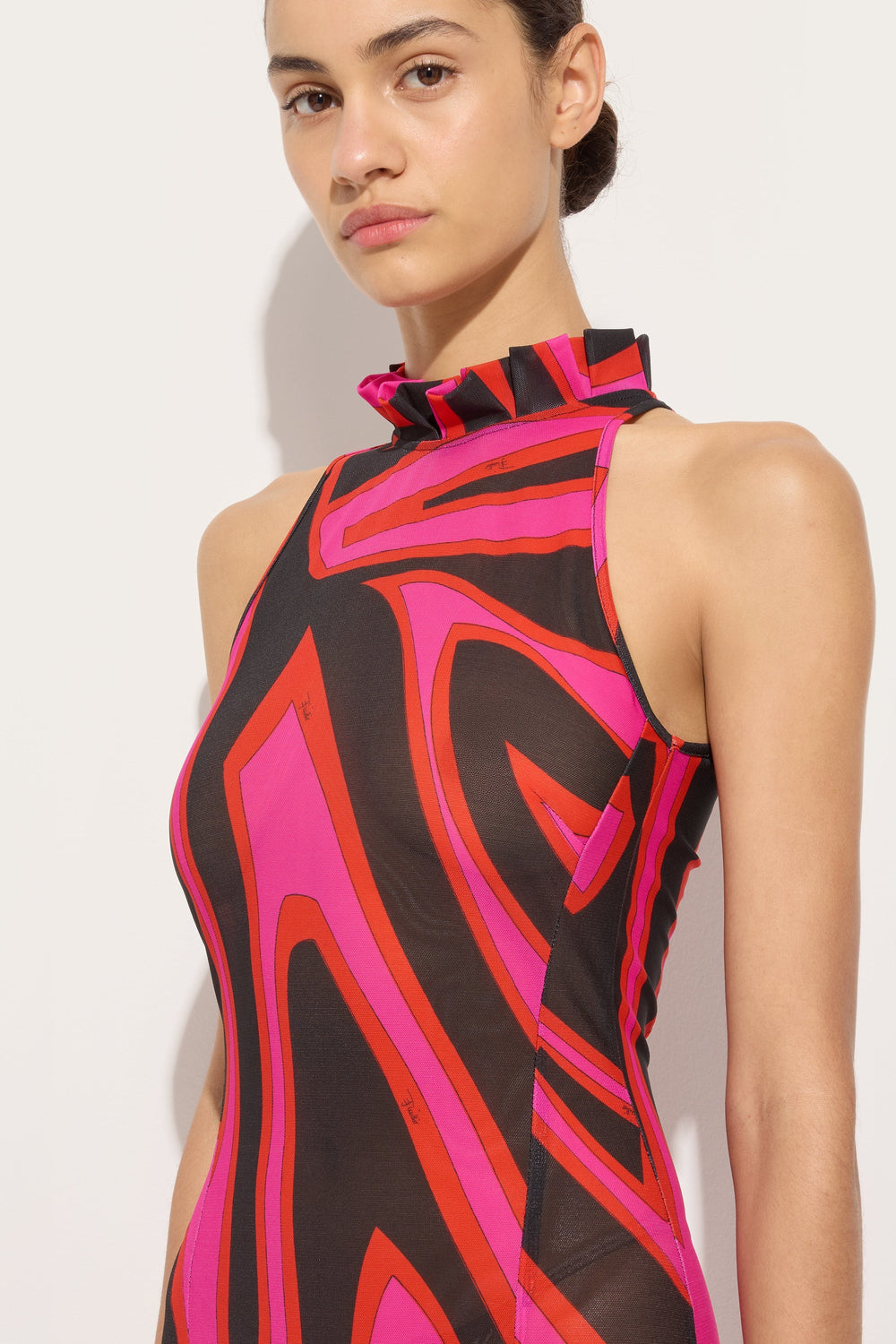 Labirinto Print Long Fitted Dress
 WOMAN Pucci