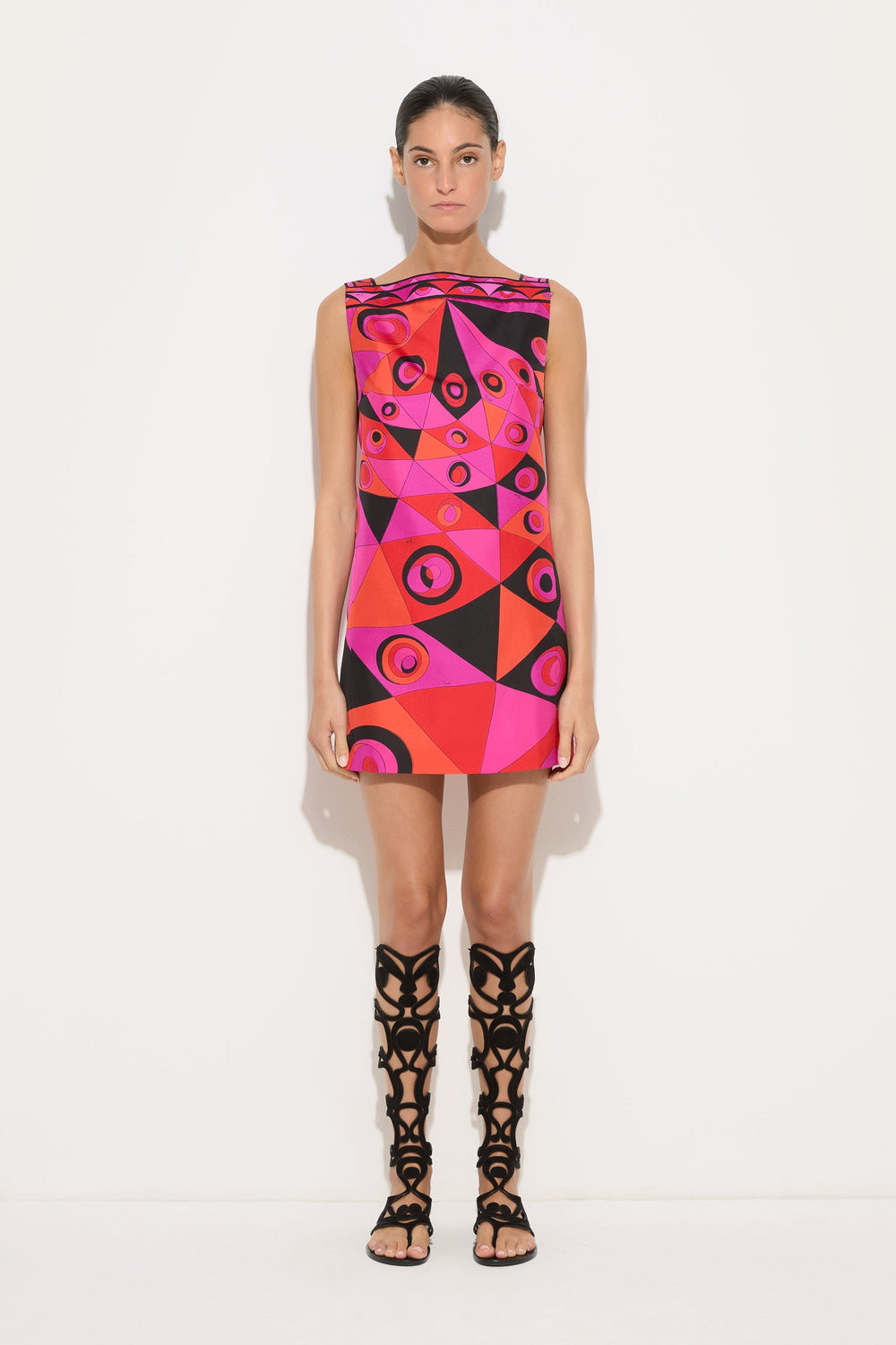 Occhi Print Silk Dress
 WOMAN Pucci