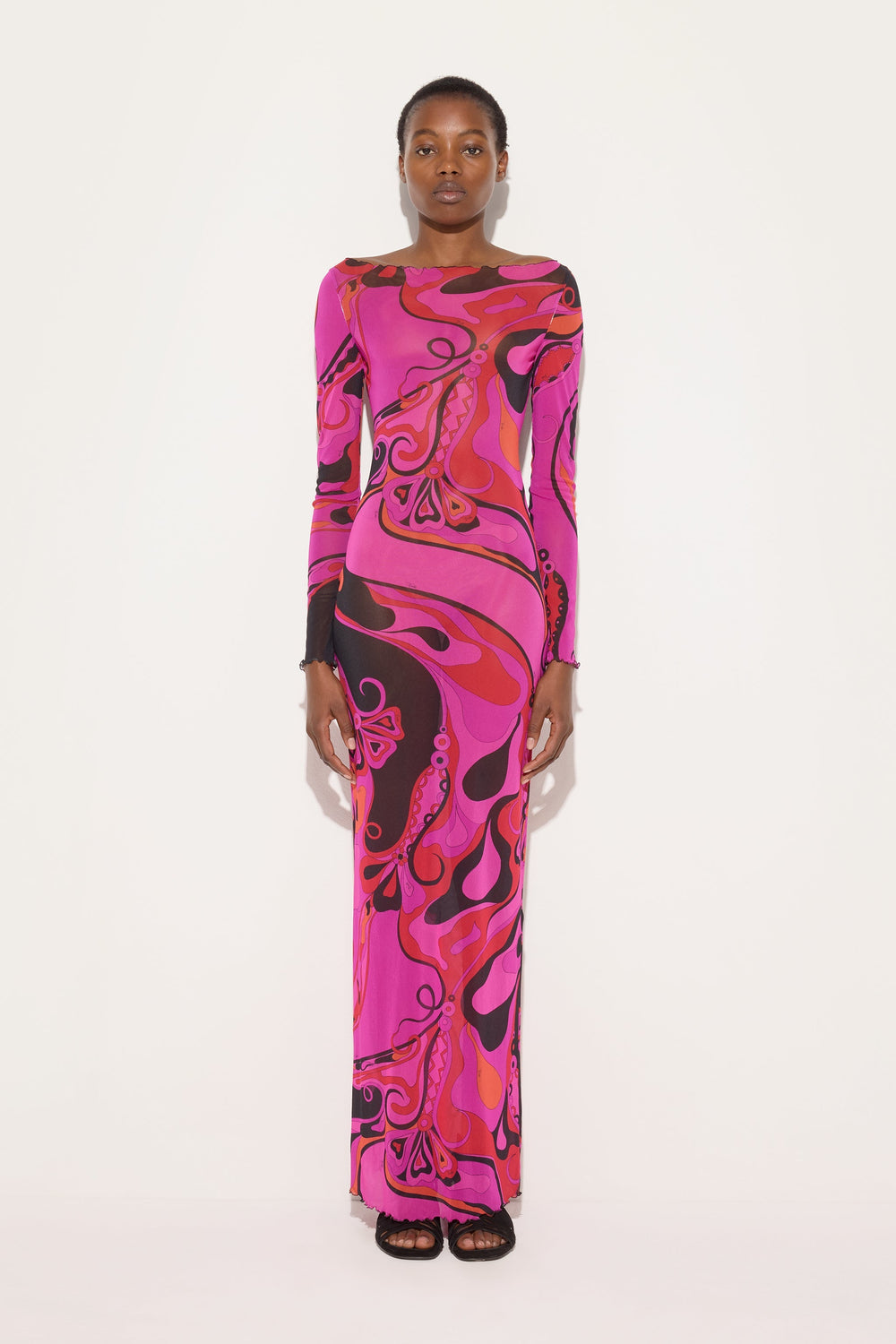 Orchidee Print Tulle Dress
 WOMAN Pucci