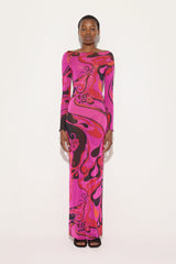 Orchidee Print Tulle Dress
 WOMAN Pucci