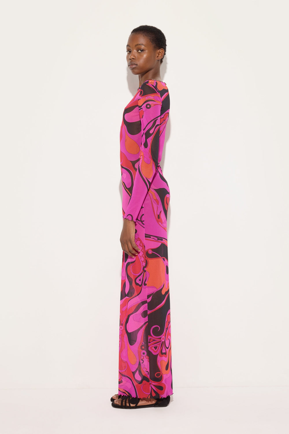 Orchidee Print Tulle Dress
 WOMAN Pucci