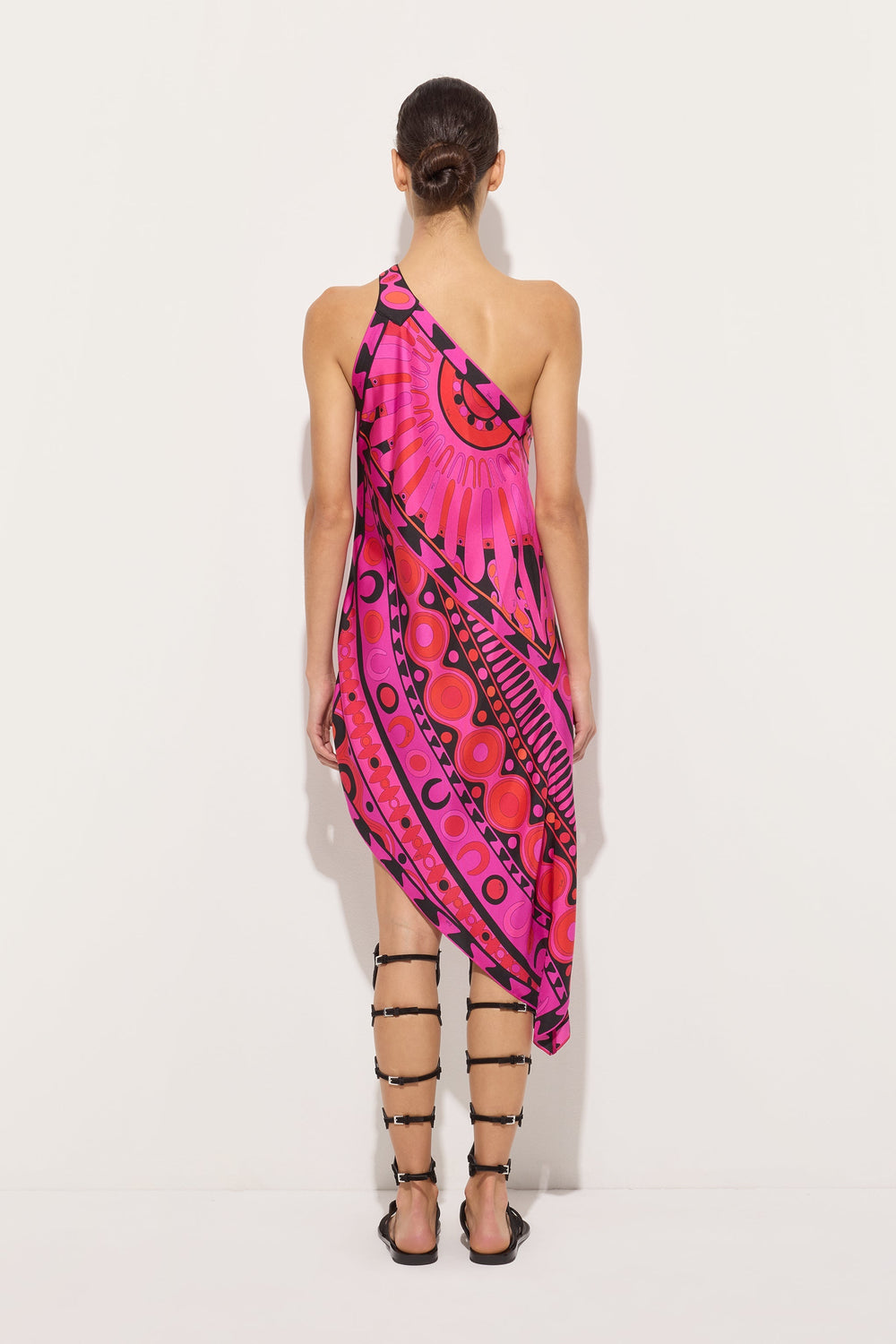 Soleil Print One-Shoulder Dress
 WOMAN Pucci