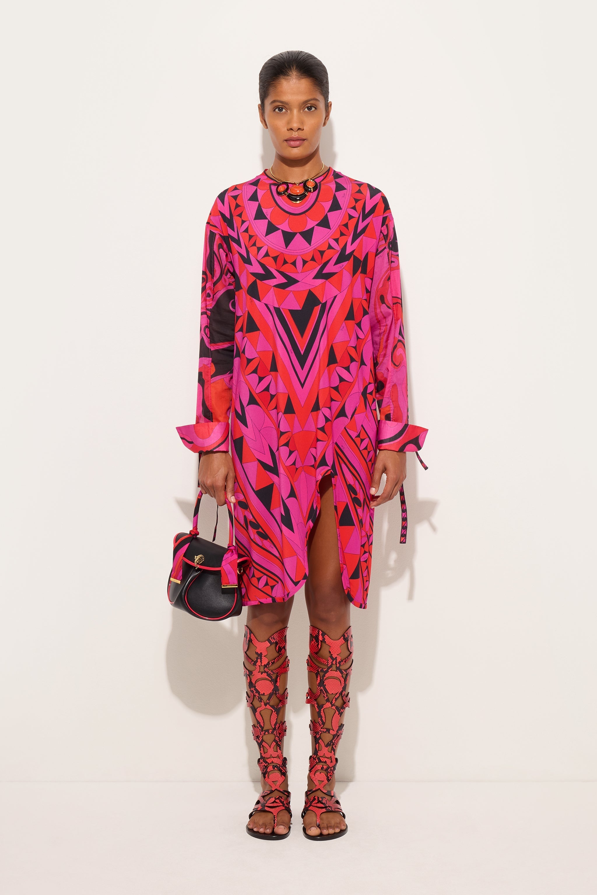 Manuba Print Long-Sleeved Dress
 WOMAN Pucci