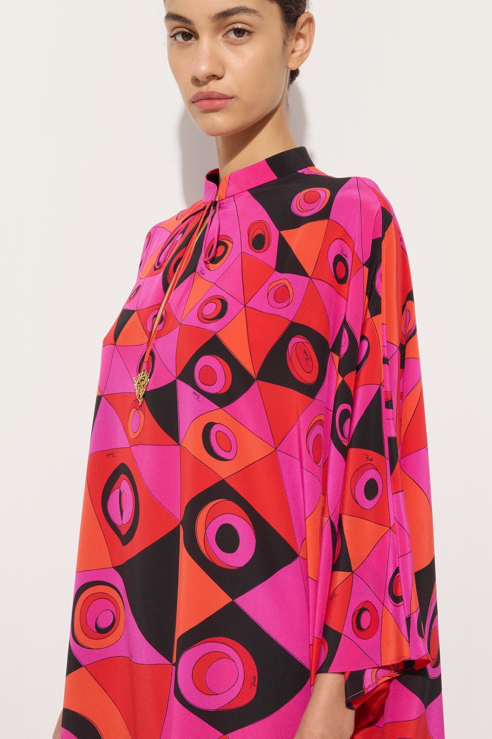 Occhi Print Silk Kaftan
 WOMAN Pucci