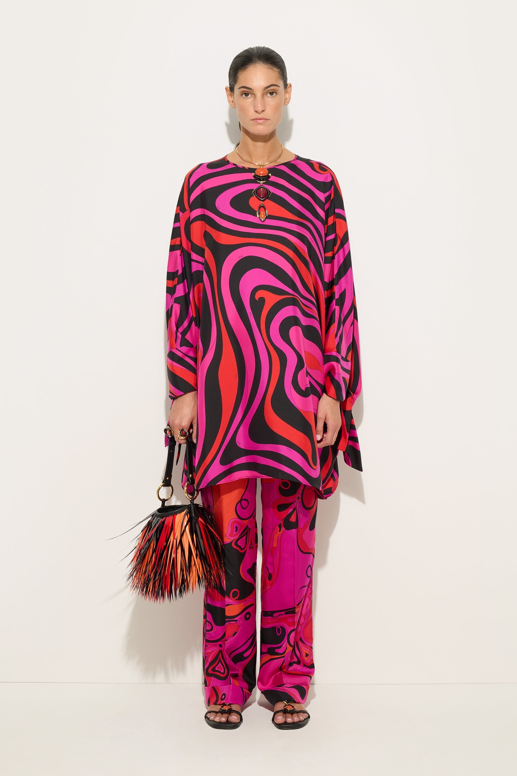 Marmo Print Silk Kaftan
 WOMAN Pucci