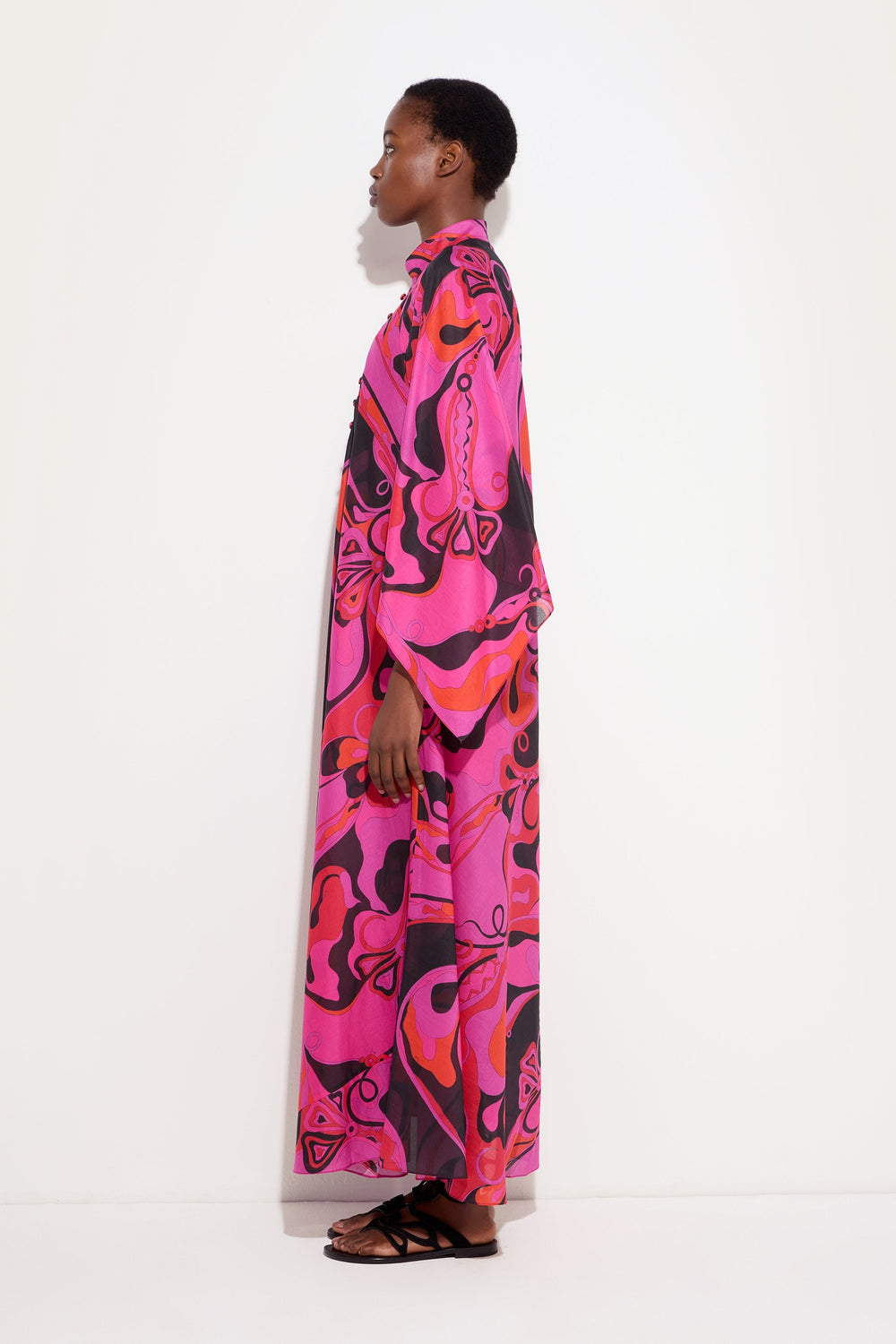 Orchidee Print Cotton Kaftan
 WOMAN Pucci