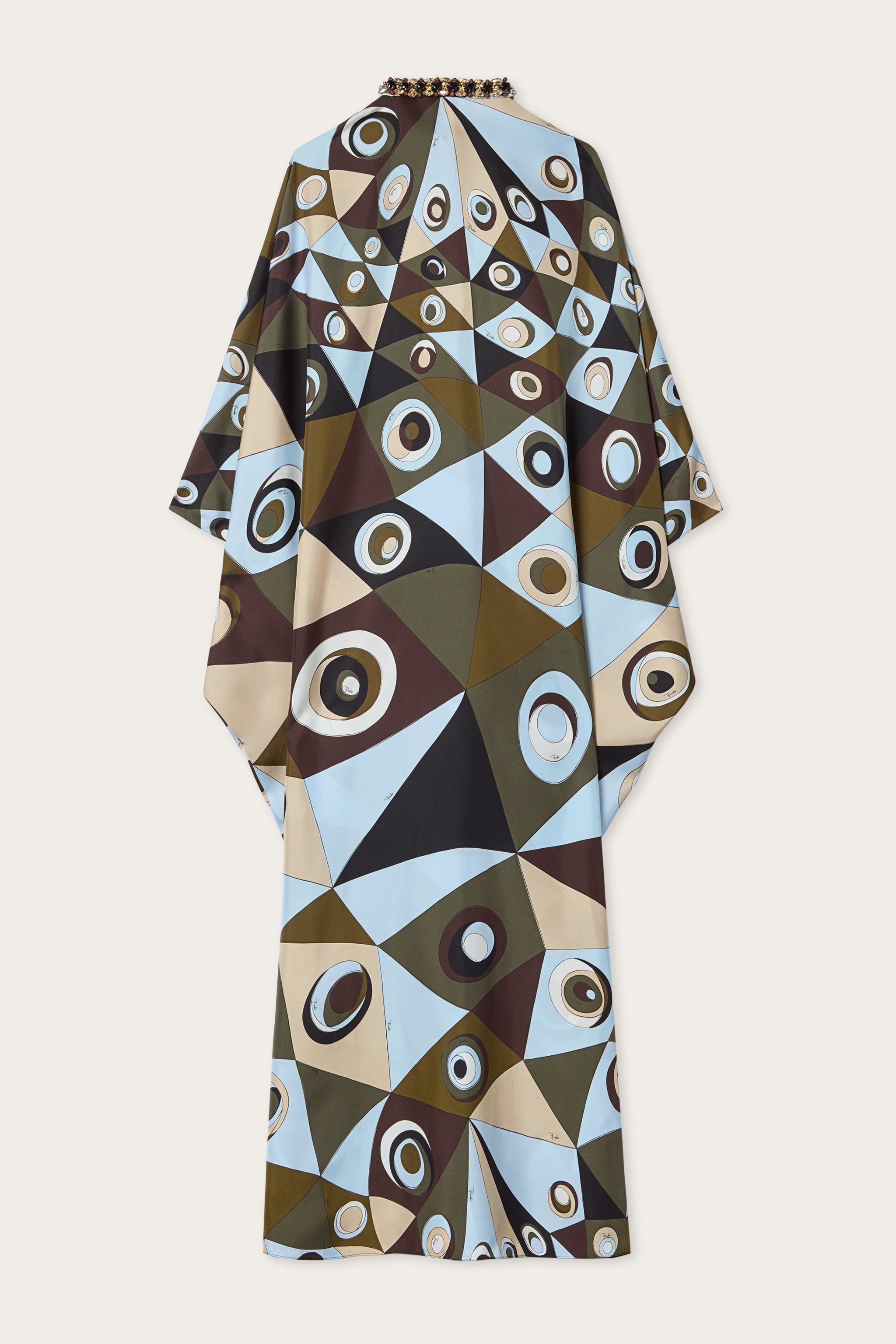 Occhi Print Silk Kaftan with Embroidery
 WOMAN Pucci