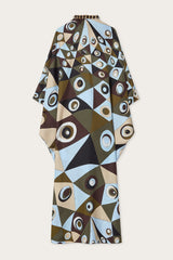 Occhi Print Silk Kaftan with Embroidery
 WOMAN Pucci