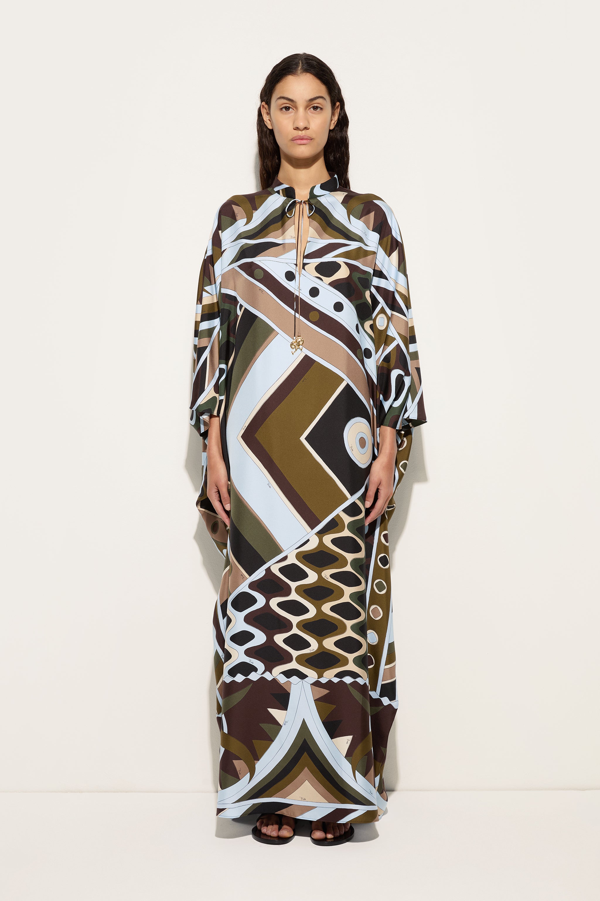 Vivara Print Silk Kaftan
 WOMAN Pucci