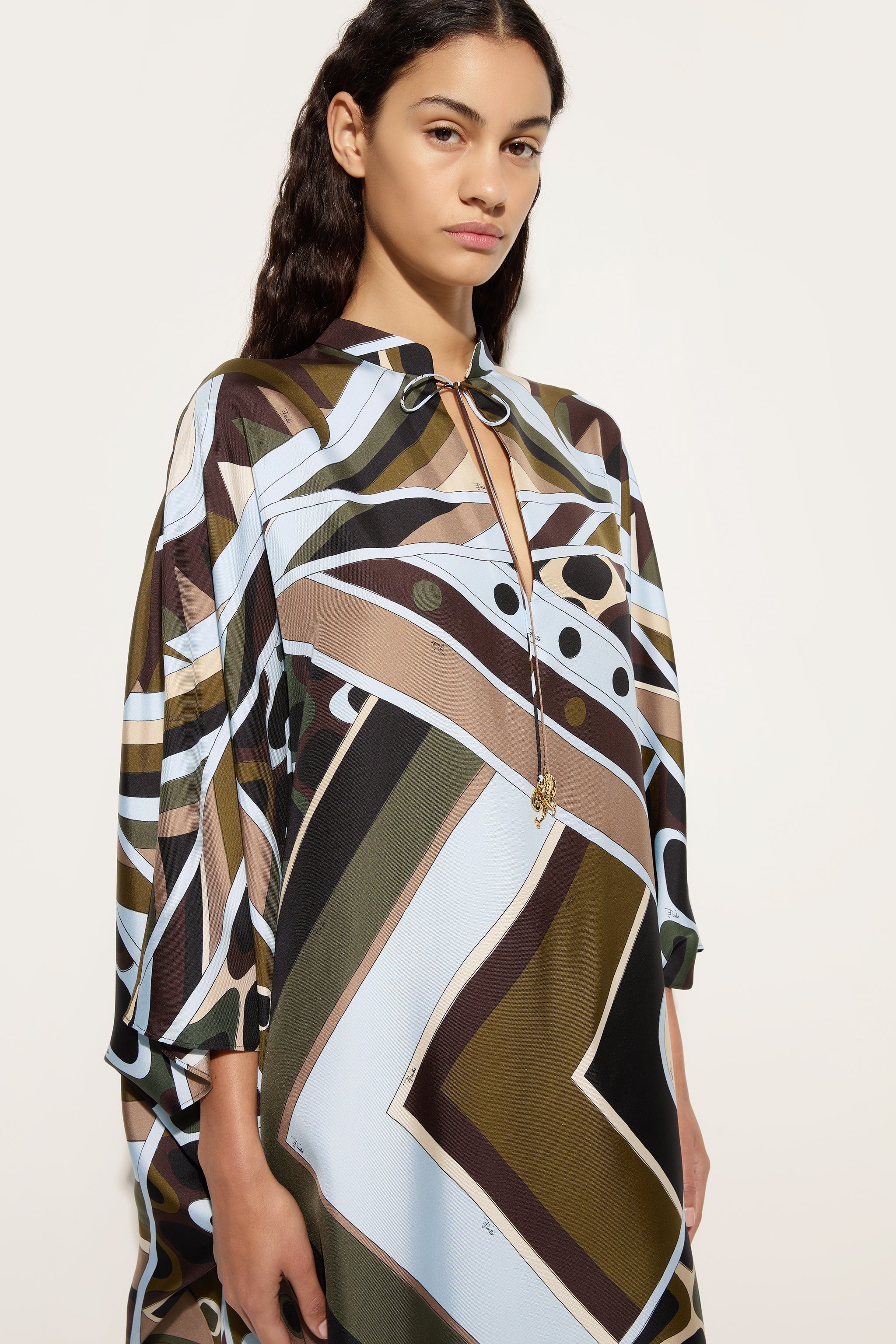 Vivara Print Silk Kaftan
 WOMAN Pucci