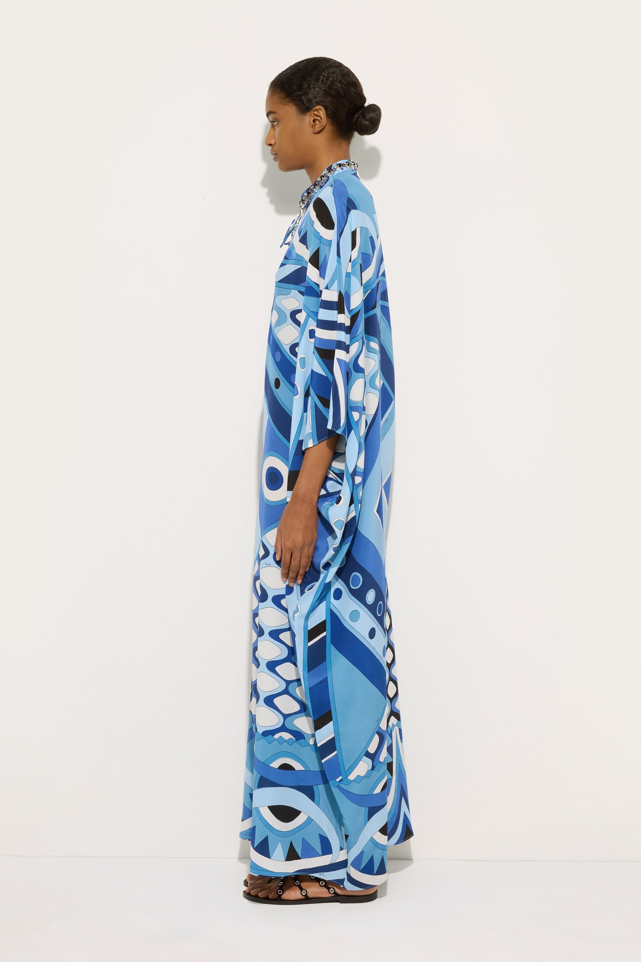 Vivara Print Long Kaftan with Embroidery
 WOMAN Pucci