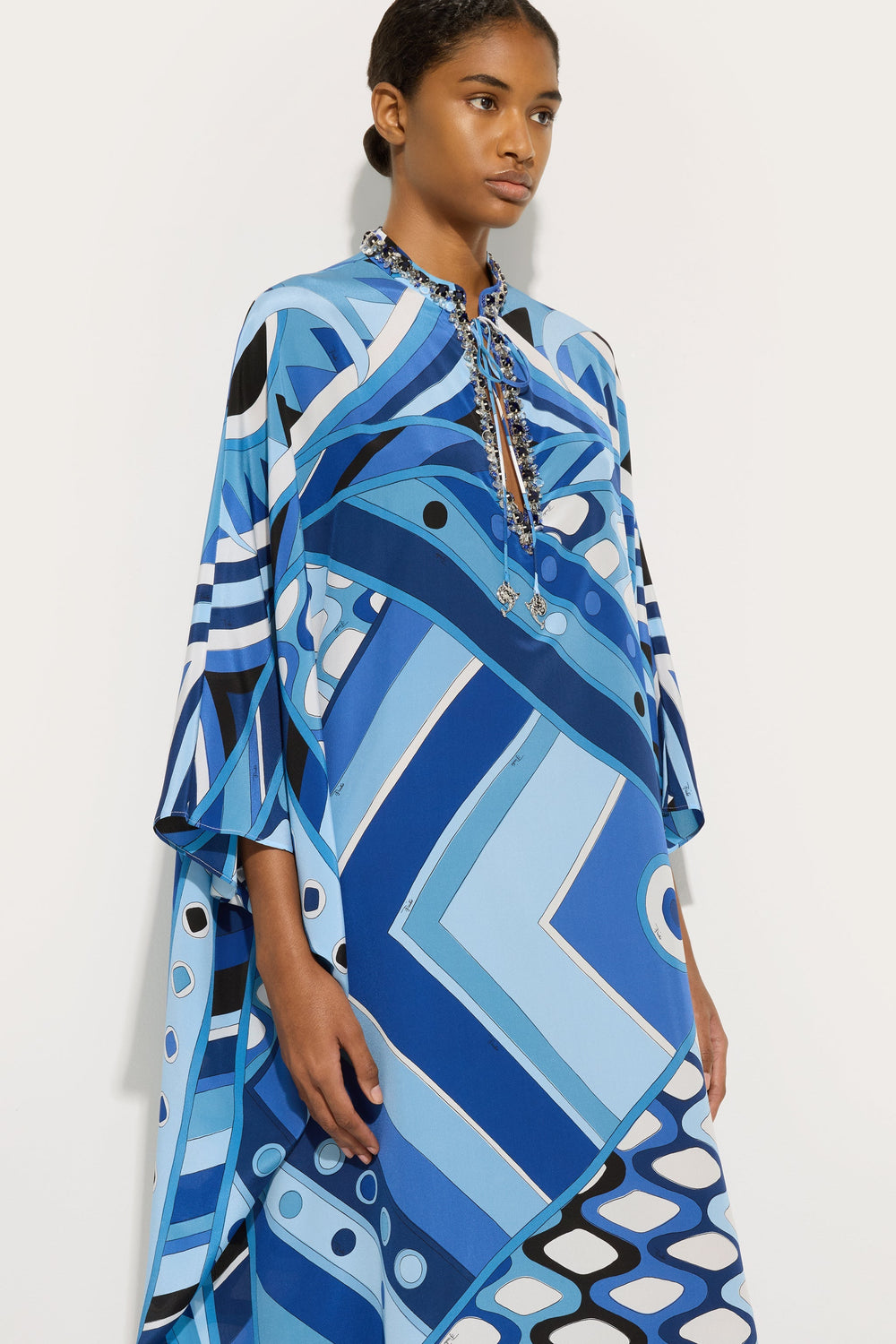 Vivara Print Long Kaftan with Embroidery
 WOMAN Pucci