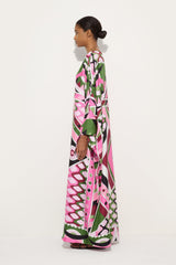 Vivara Print Long Silk Kaftan
 WOMAN Pucci