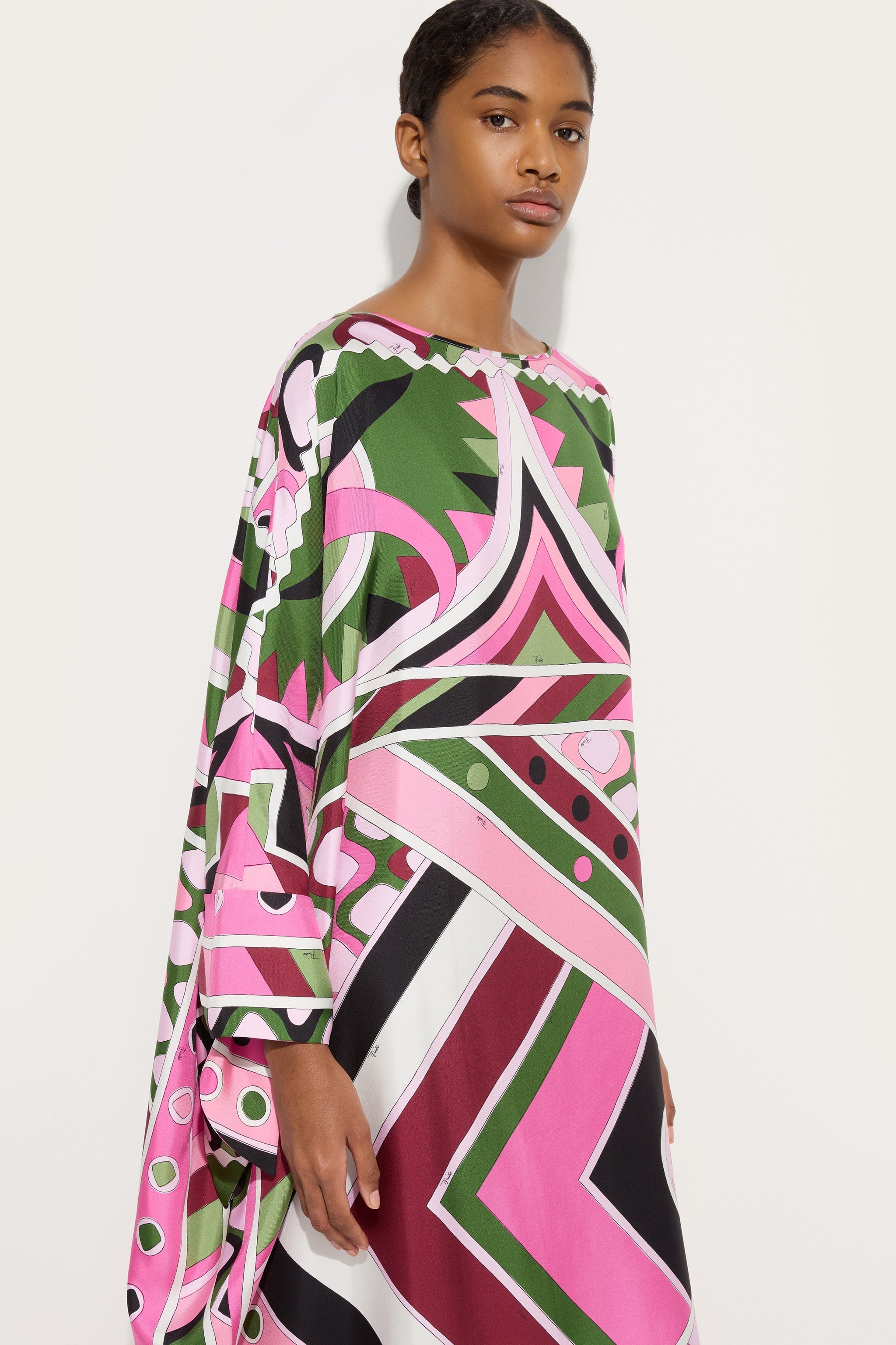 Vivara Print Long Silk Kaftan
 WOMAN Pucci