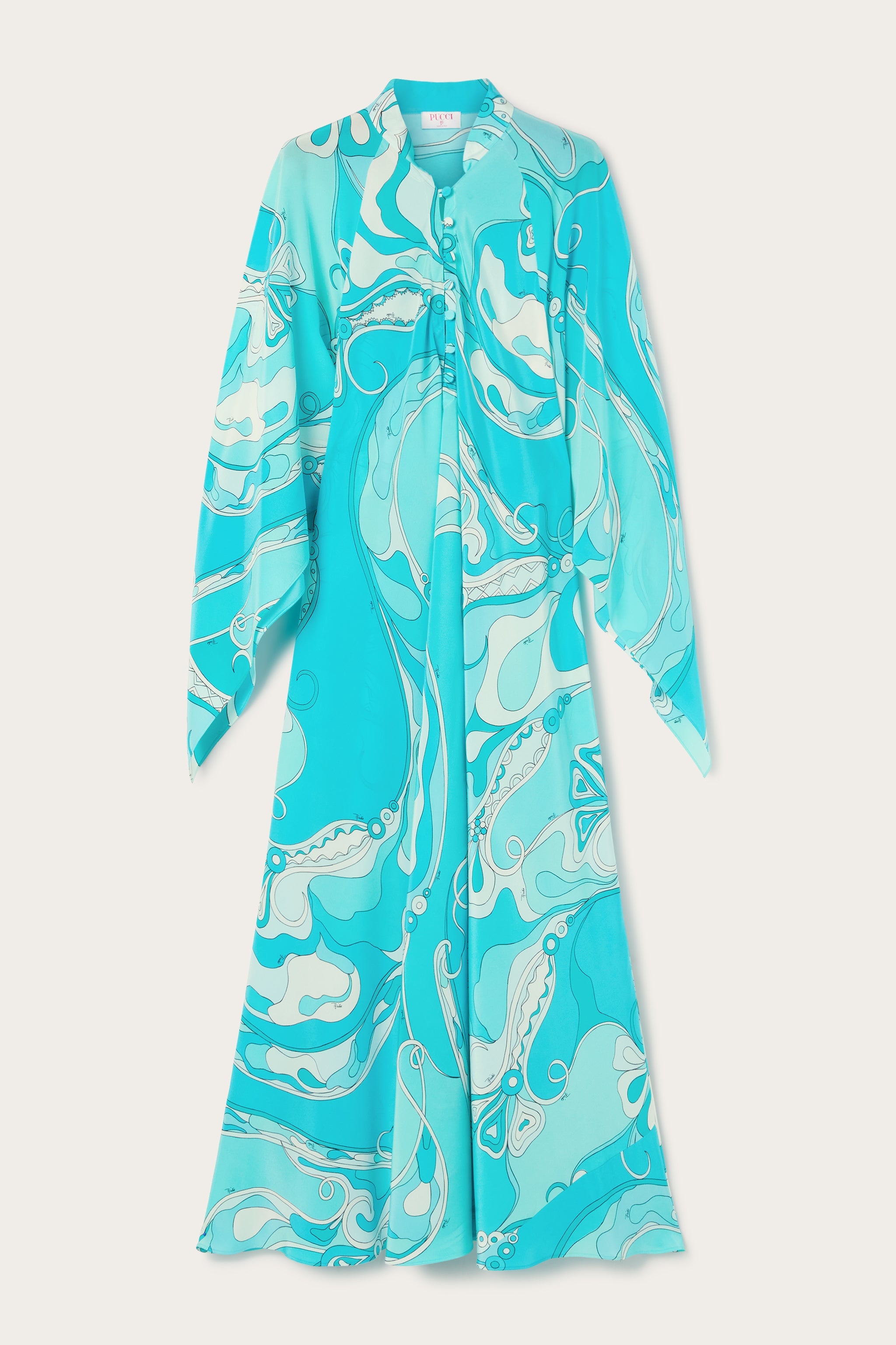 Orchidee Print Long Kaftan
 WOMAN Pucci