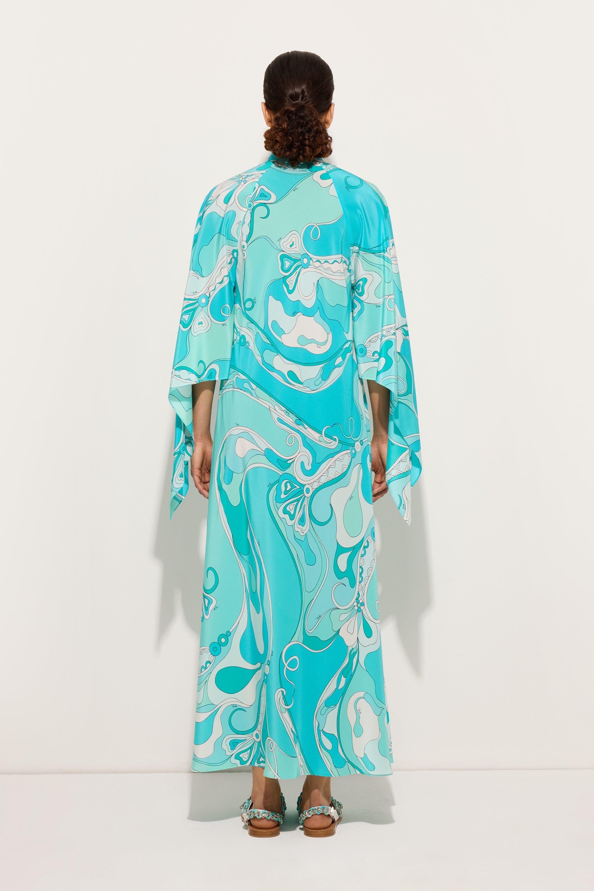 Orchidee Print Long Kaftan
 WOMAN Pucci