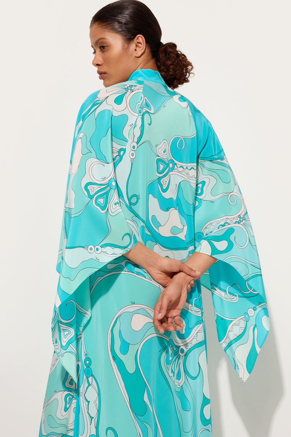 Orchidee Print Long Kaftan
 WOMAN Pucci