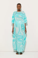 Marmo Print Long Cotton Kaftan
 WOMAN Pucci
