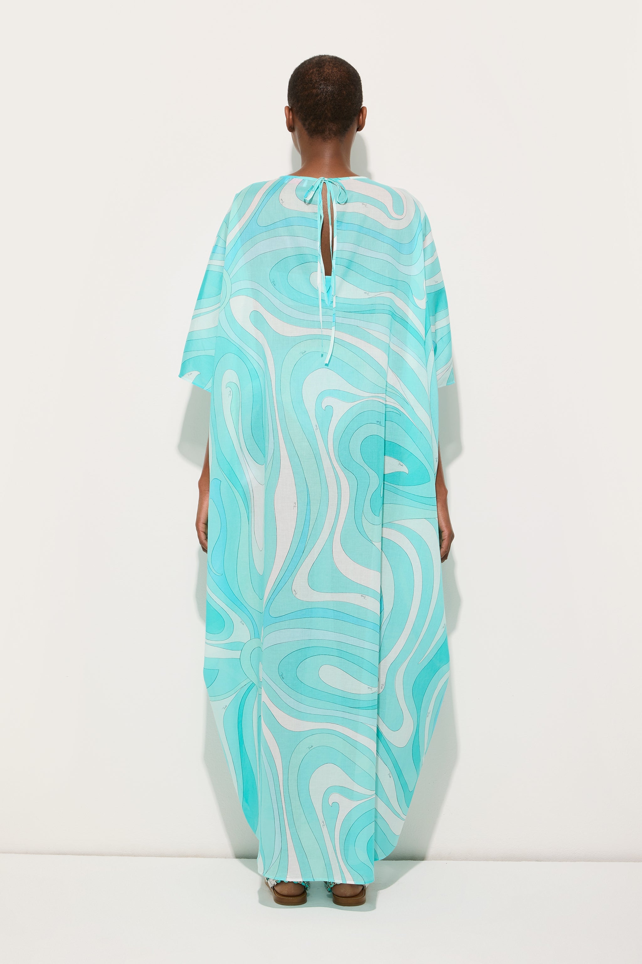 Marmo Print Long Cotton Kaftan
 WOMAN Pucci