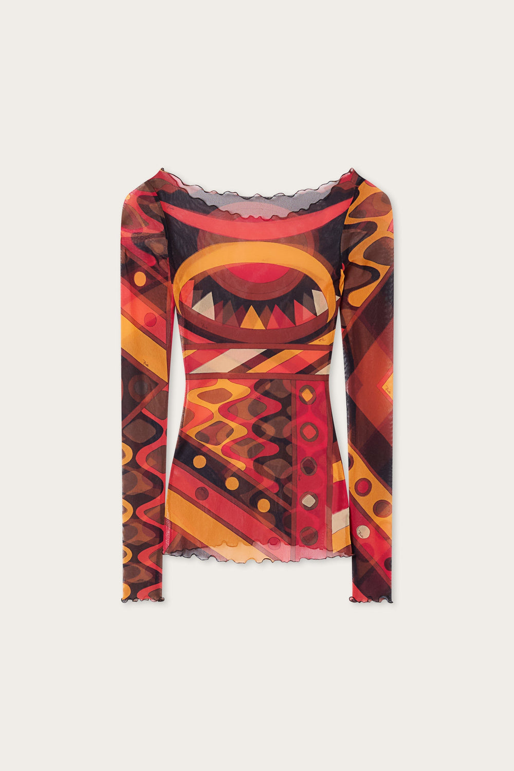 Vivara Print Tulle Top
 WOMAN Pucci