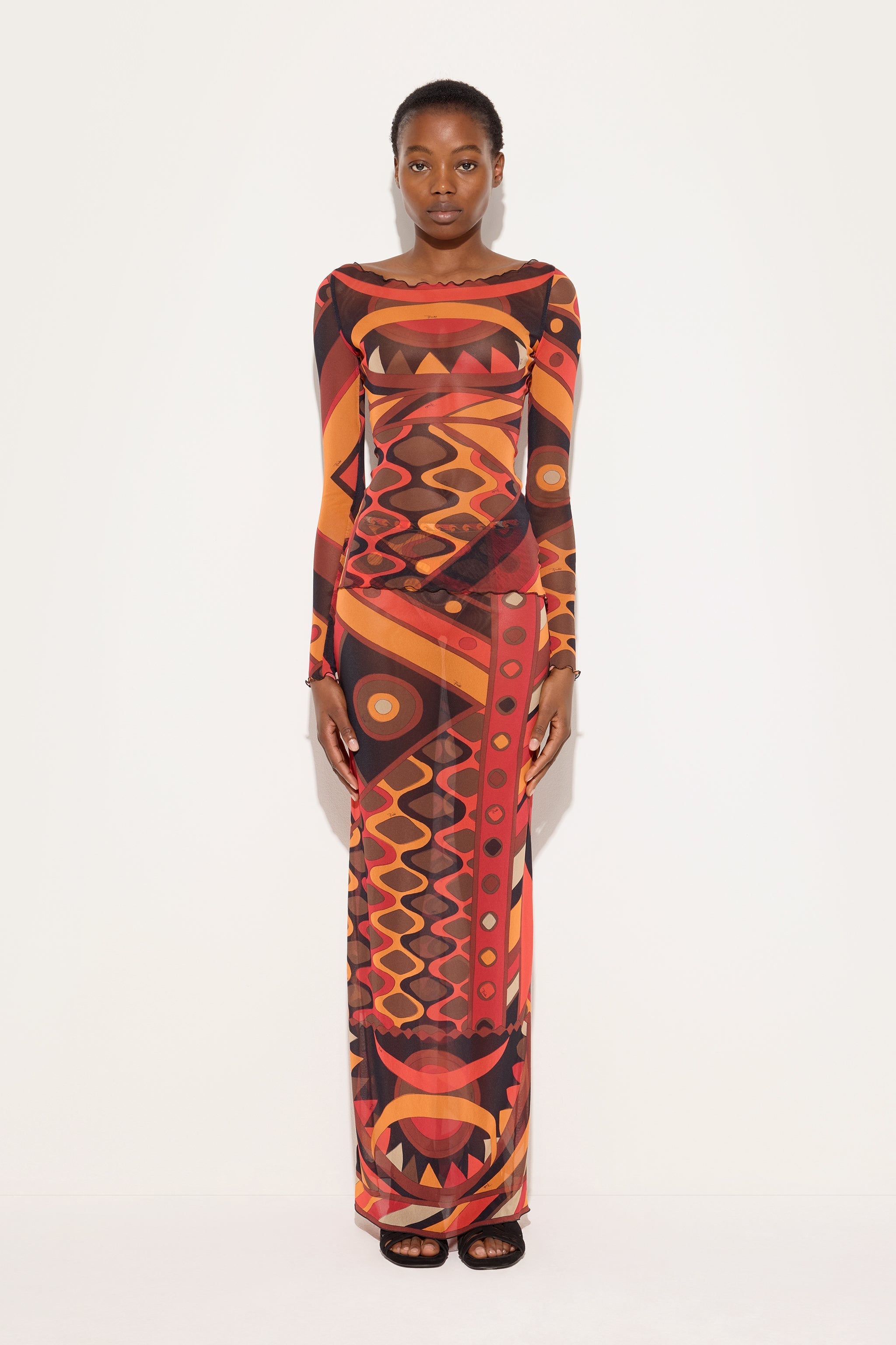 Vivara Print Tulle Top
 WOMAN Pucci