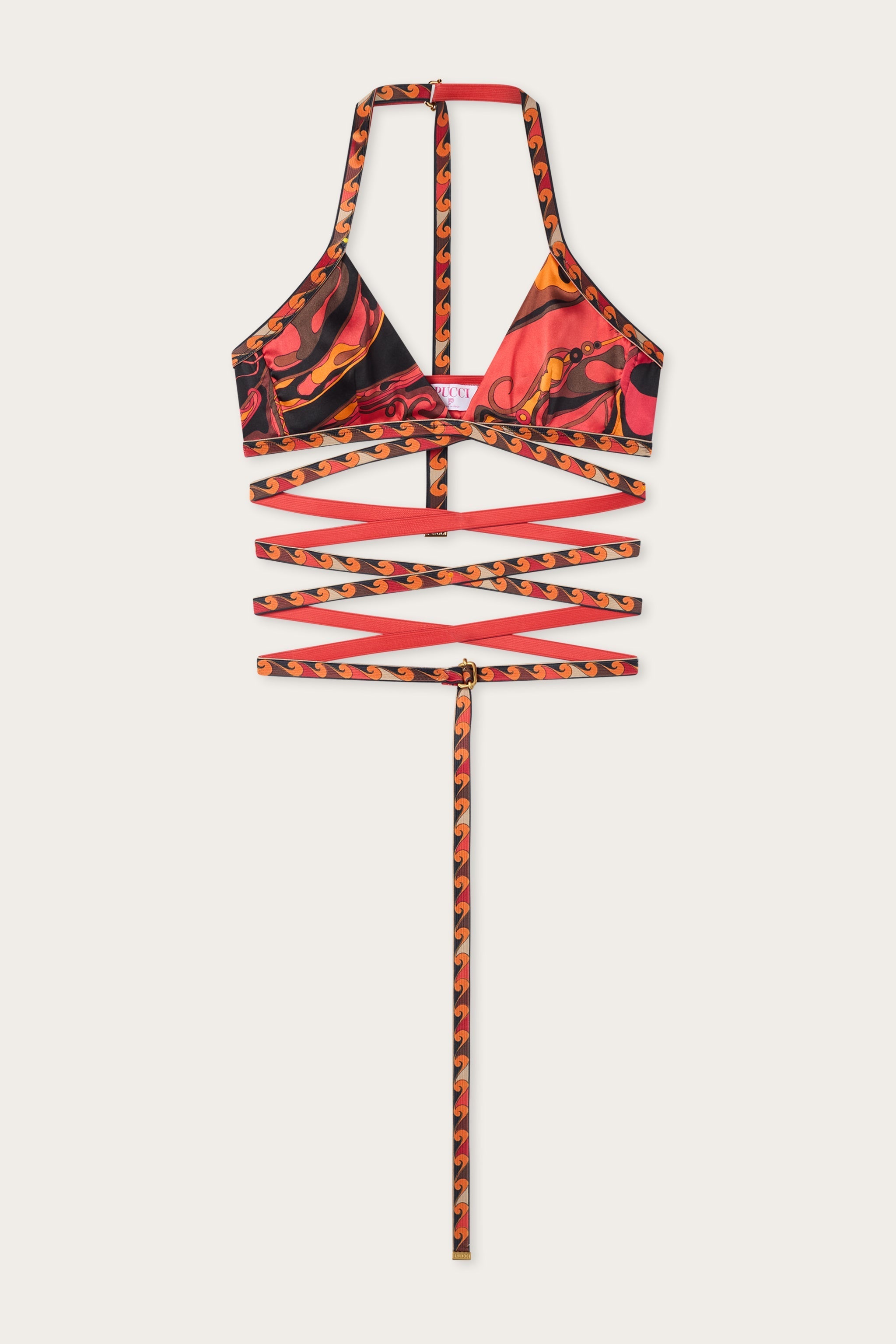 Orchidee Print Silk Bra
 WOMAN Pucci