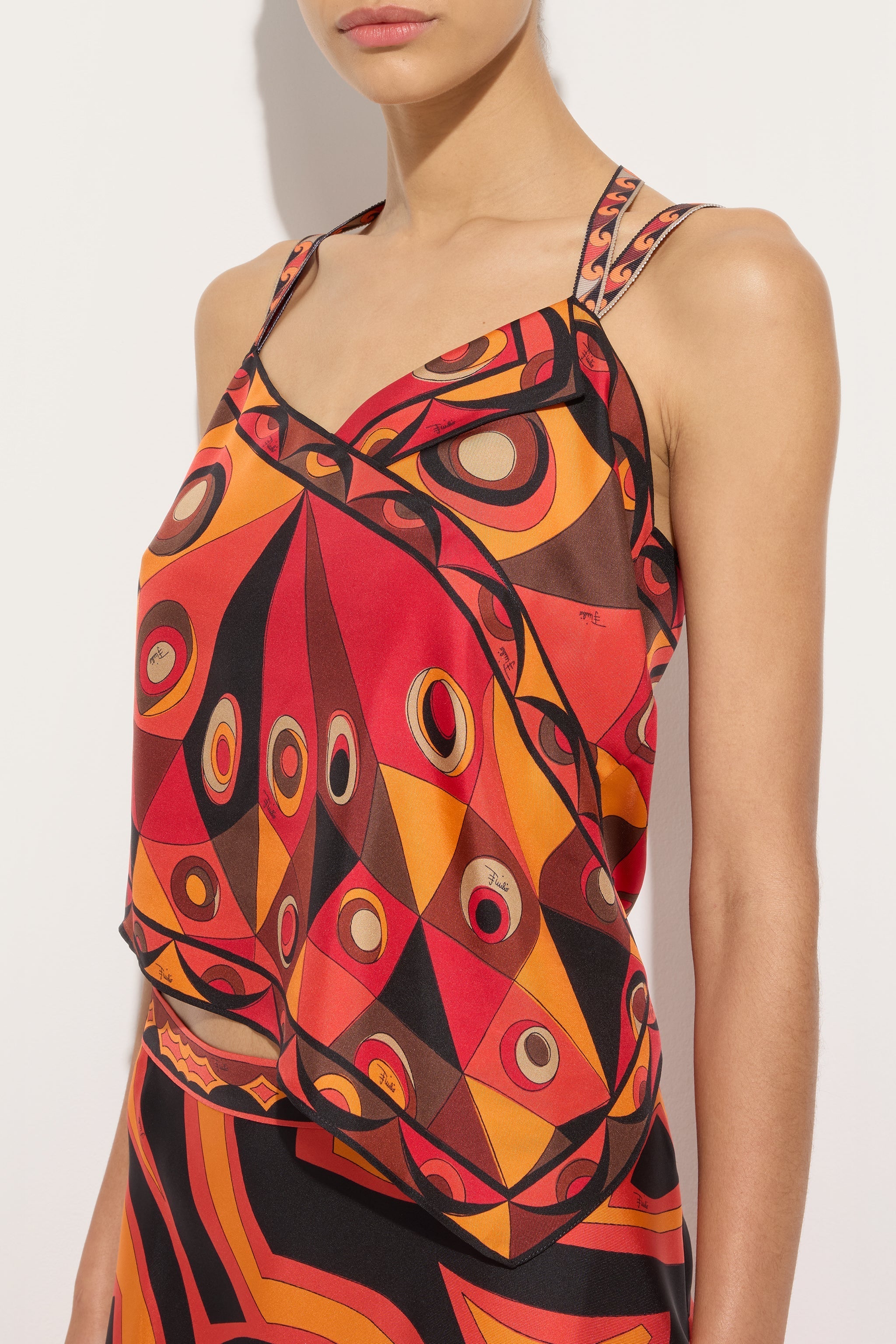 Occhi Print Silk Scarf Top
 WOMAN Pucci