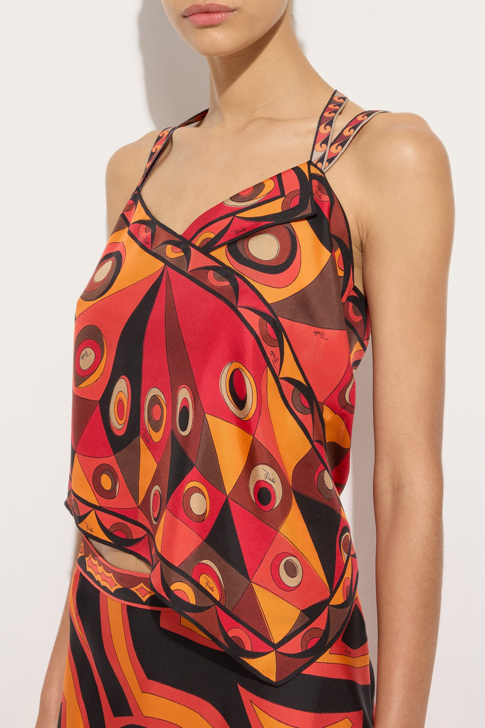 Occhi Print Silk Scarf Top
 WOMAN Pucci