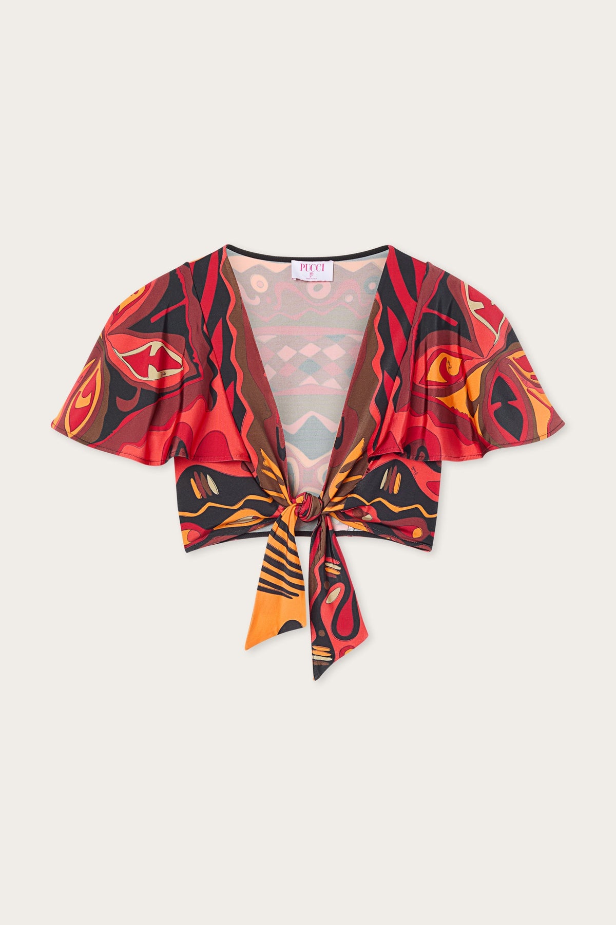 Angoli Print Knotted Top
 WOMAN Pucci