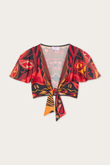 Angoli Print Knotted Top
 WOMAN Pucci