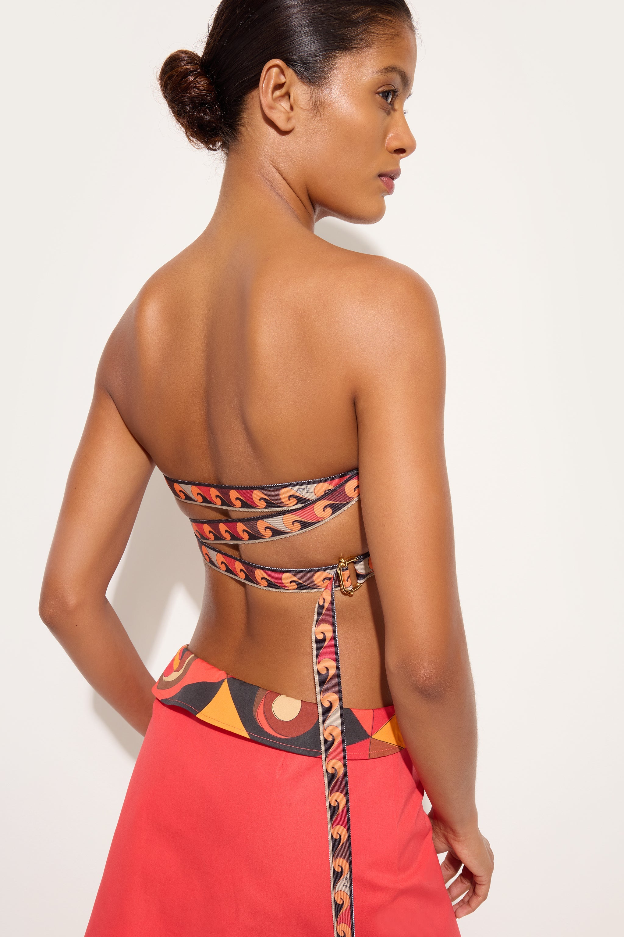 Kwango Print Cotton Bandeau Top
 WOMAN Pucci
