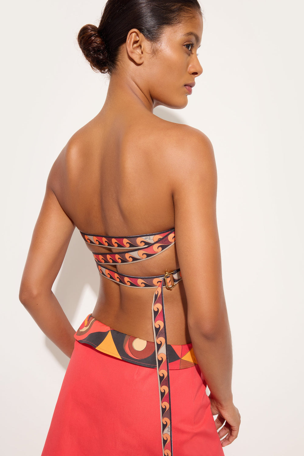 Kwango Print Cotton Bandeau Top
 WOMAN Pucci