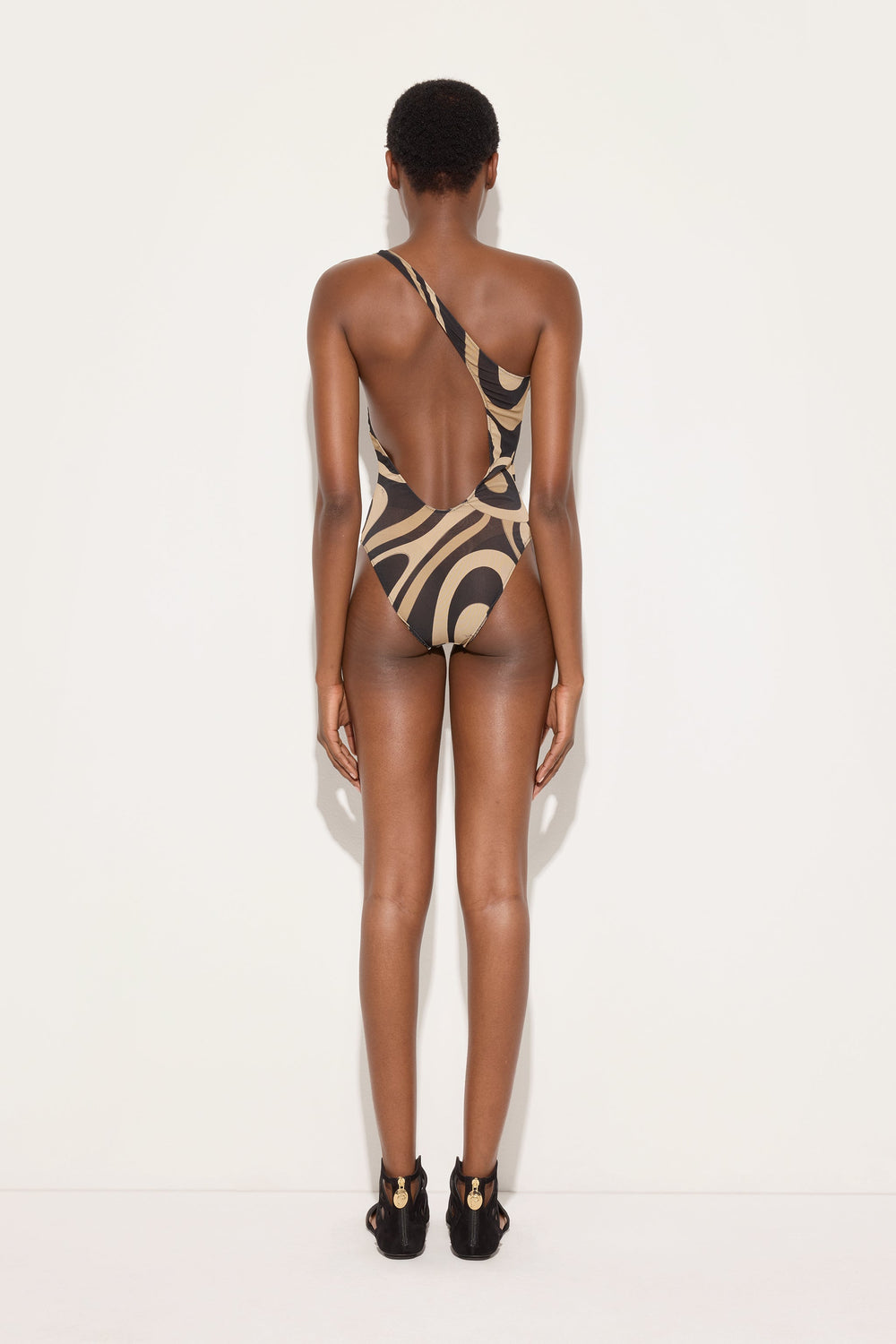 Marmo Print One-Shoulder Bodysuit
 WOMAN Pucci