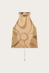 Marmo Print Lamè Top
 WOMAN Pucci
