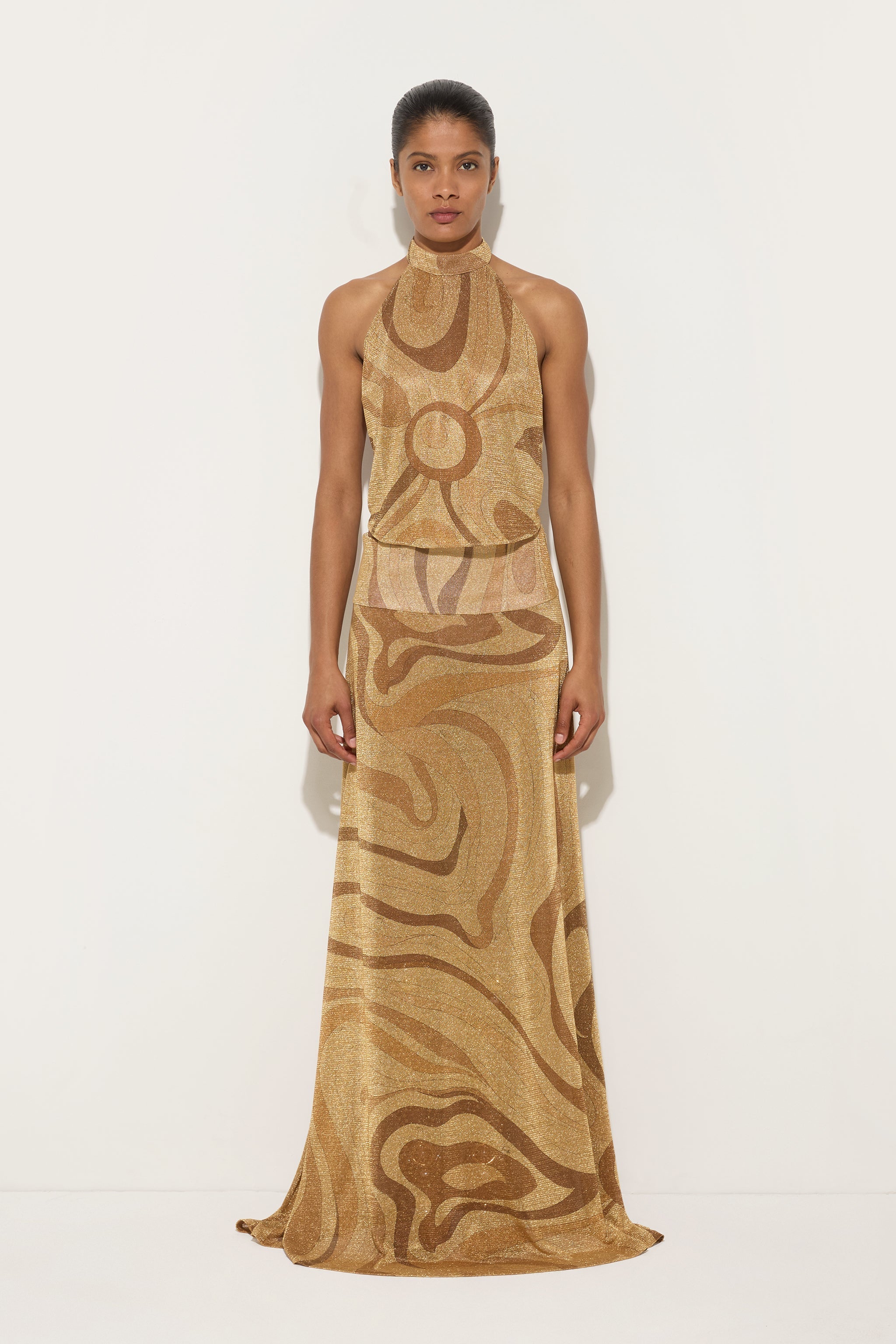 Marmo Print Lamè Top
 WOMAN Pucci