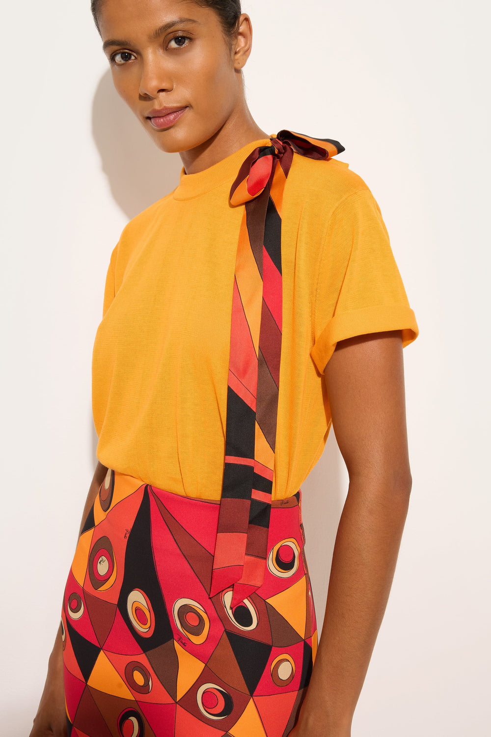 T-shirt with Silk Detail
 WOMAN Pucci