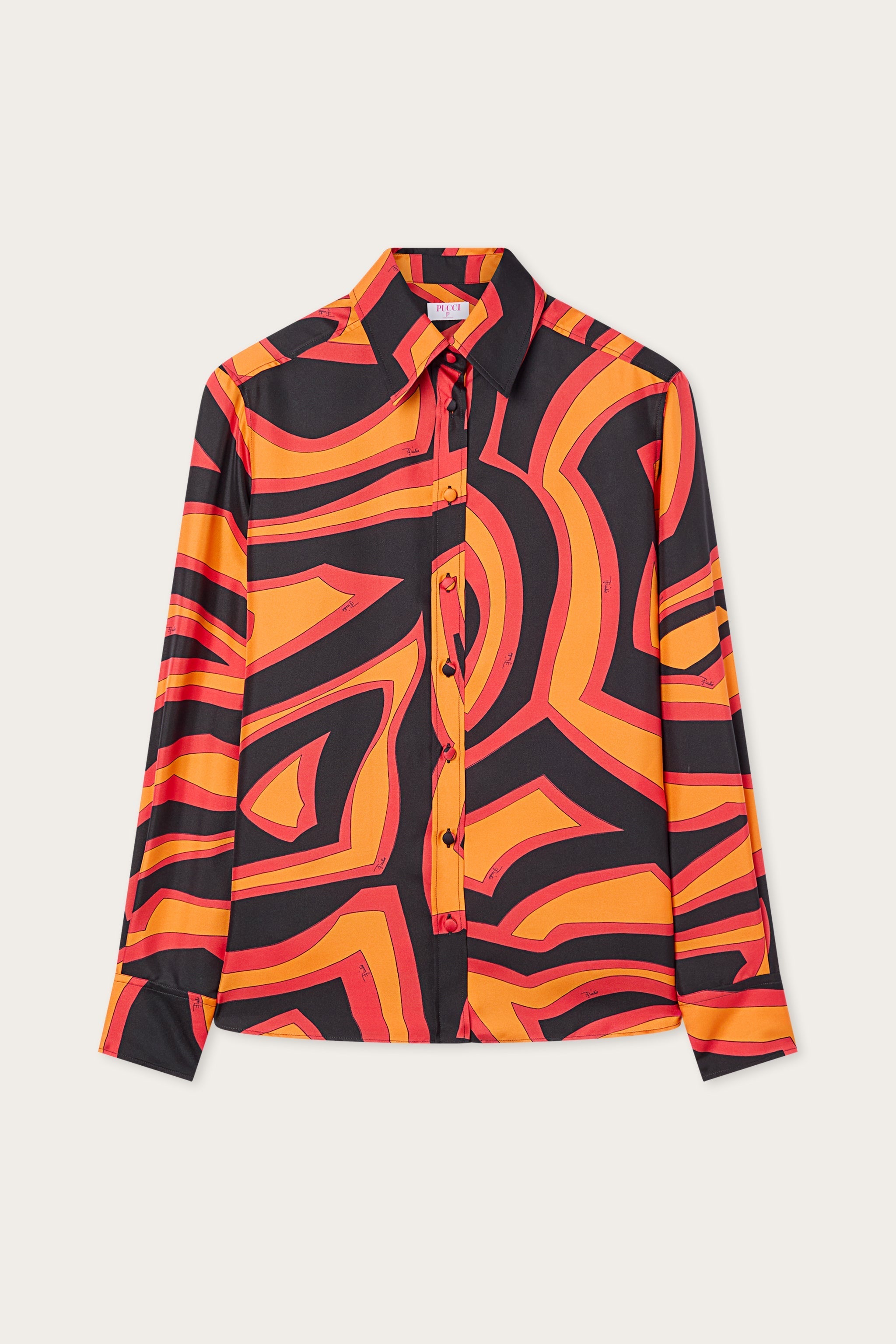 Labirinto Print Silk Shirt
 WOMAN Pucci