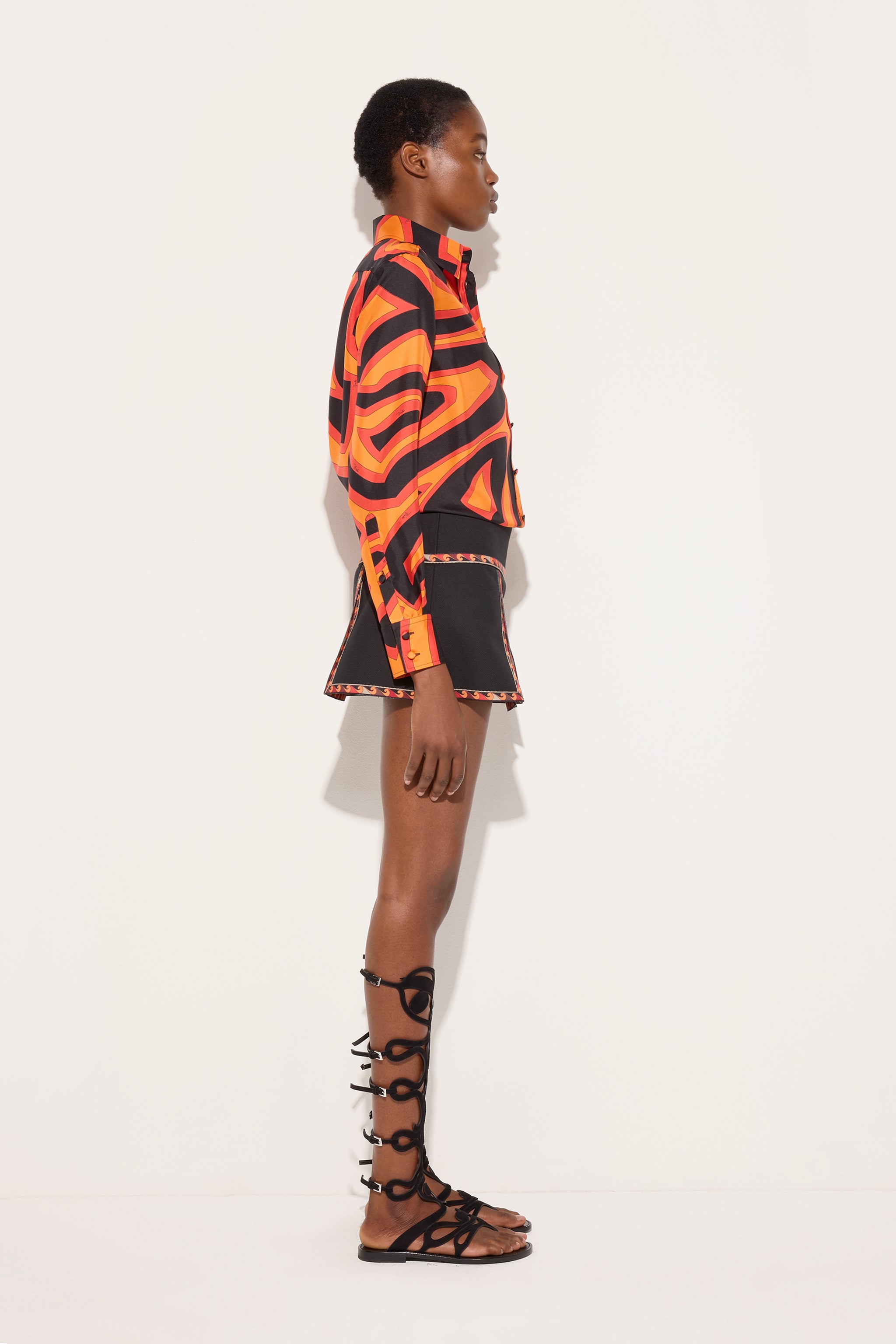 Labirinto Print Silk Shirt
 WOMAN Pucci