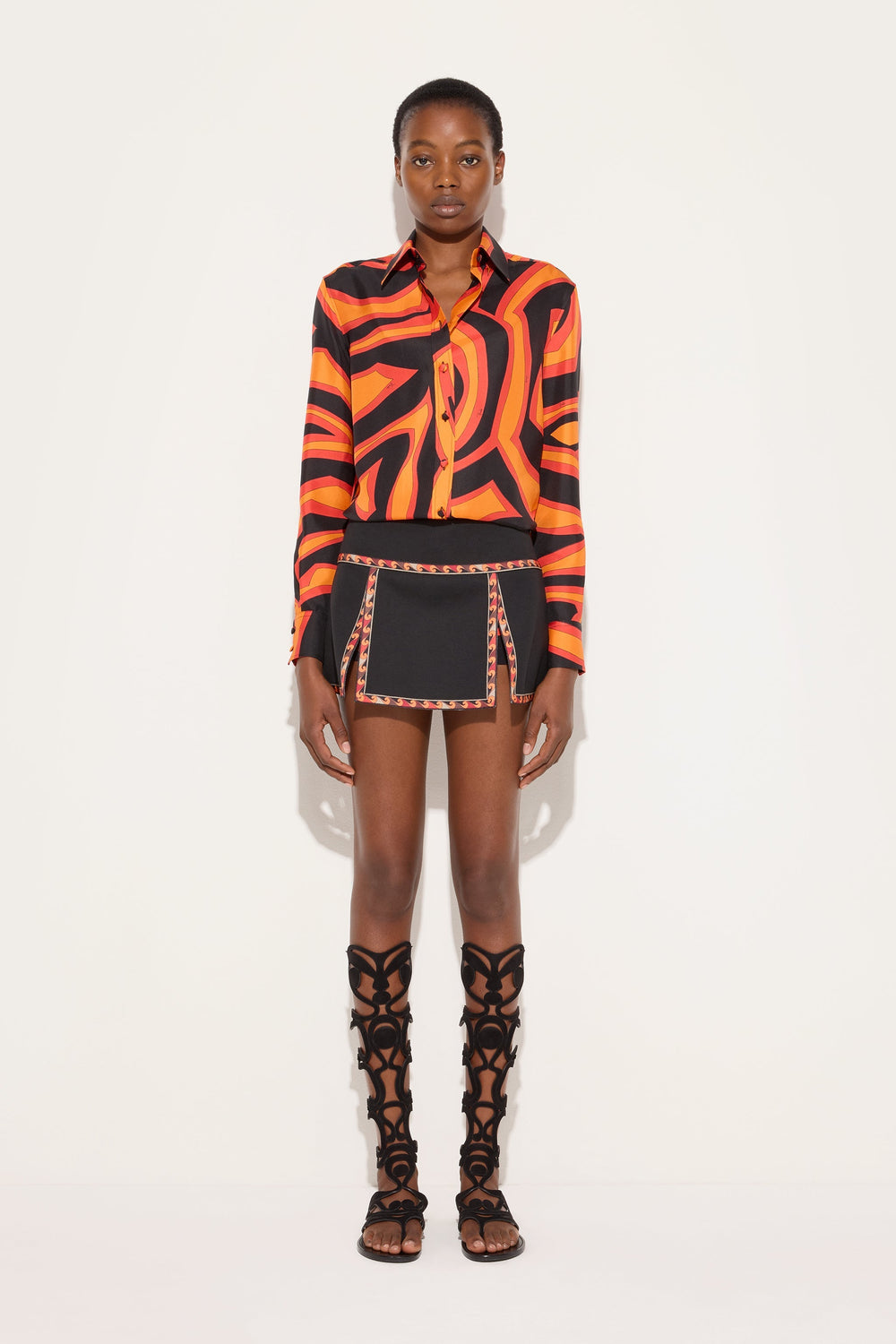 Labirinto Print Silk Shirt
 WOMAN Pucci