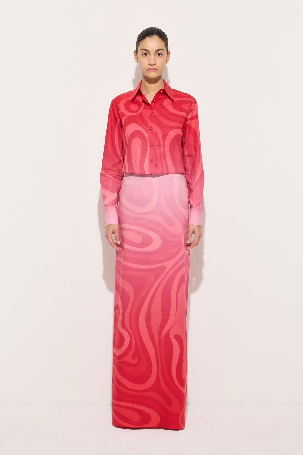 Marmo Degradé Print Popeline Shirt
 WOMAN Pucci