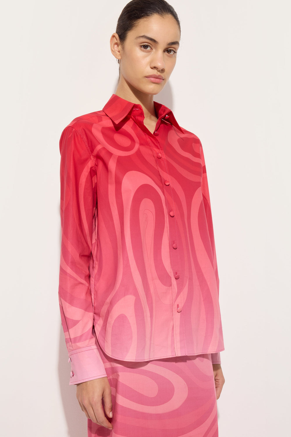 Marmo Degradé Print Popeline Shirt
 WOMAN Pucci