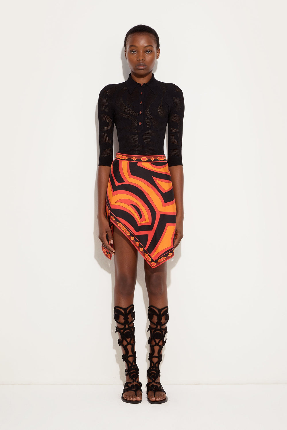 Seamless Jacquard Marmo Polo Shirt
 WOMAN Pucci