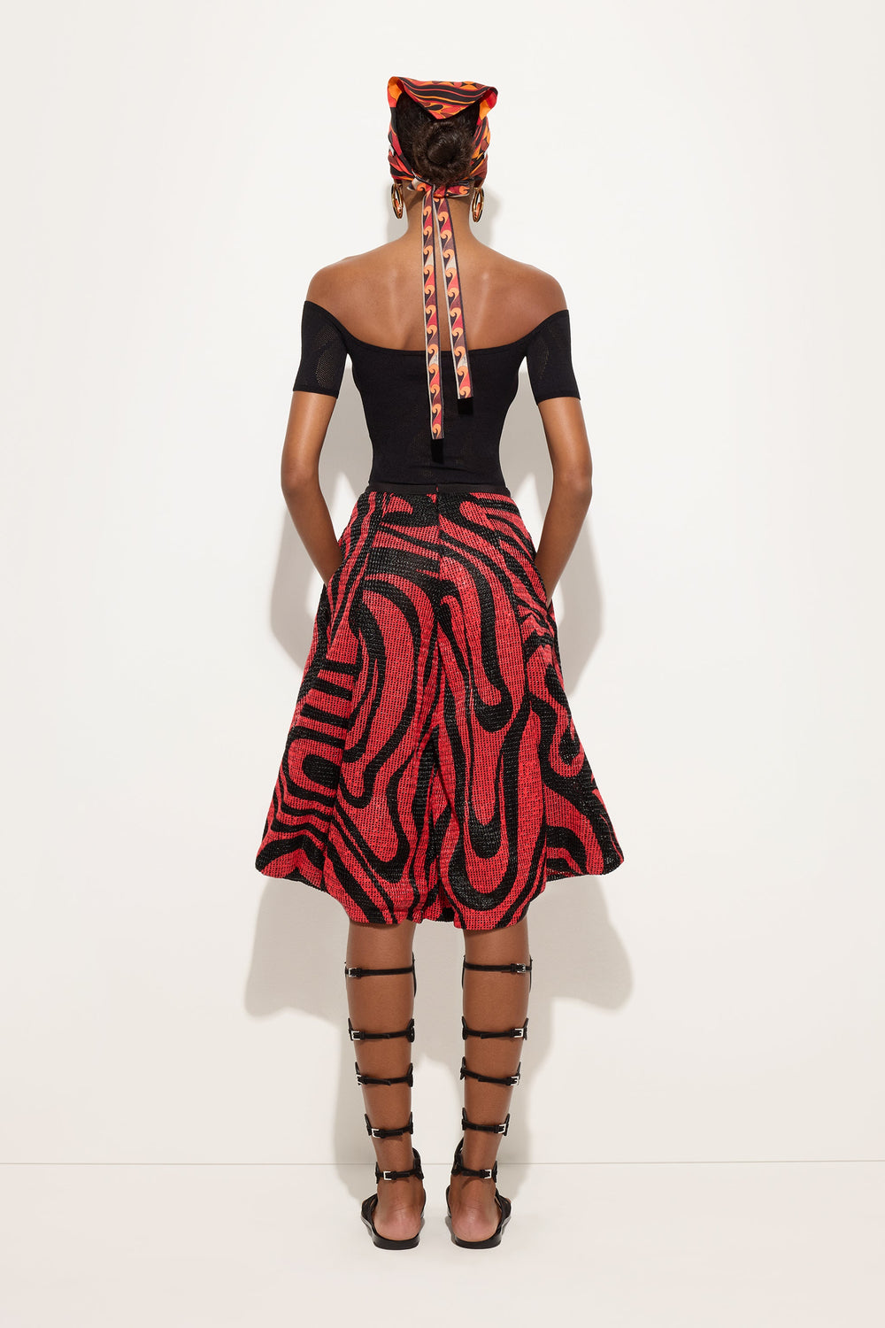 Short-Sleeved Top in Marmo Jacquard
 WOMAN Pucci