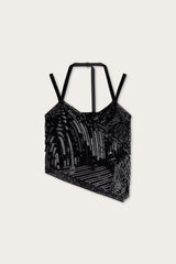 Embroidered Tulle Scarf Top
 WOMAN Pucci