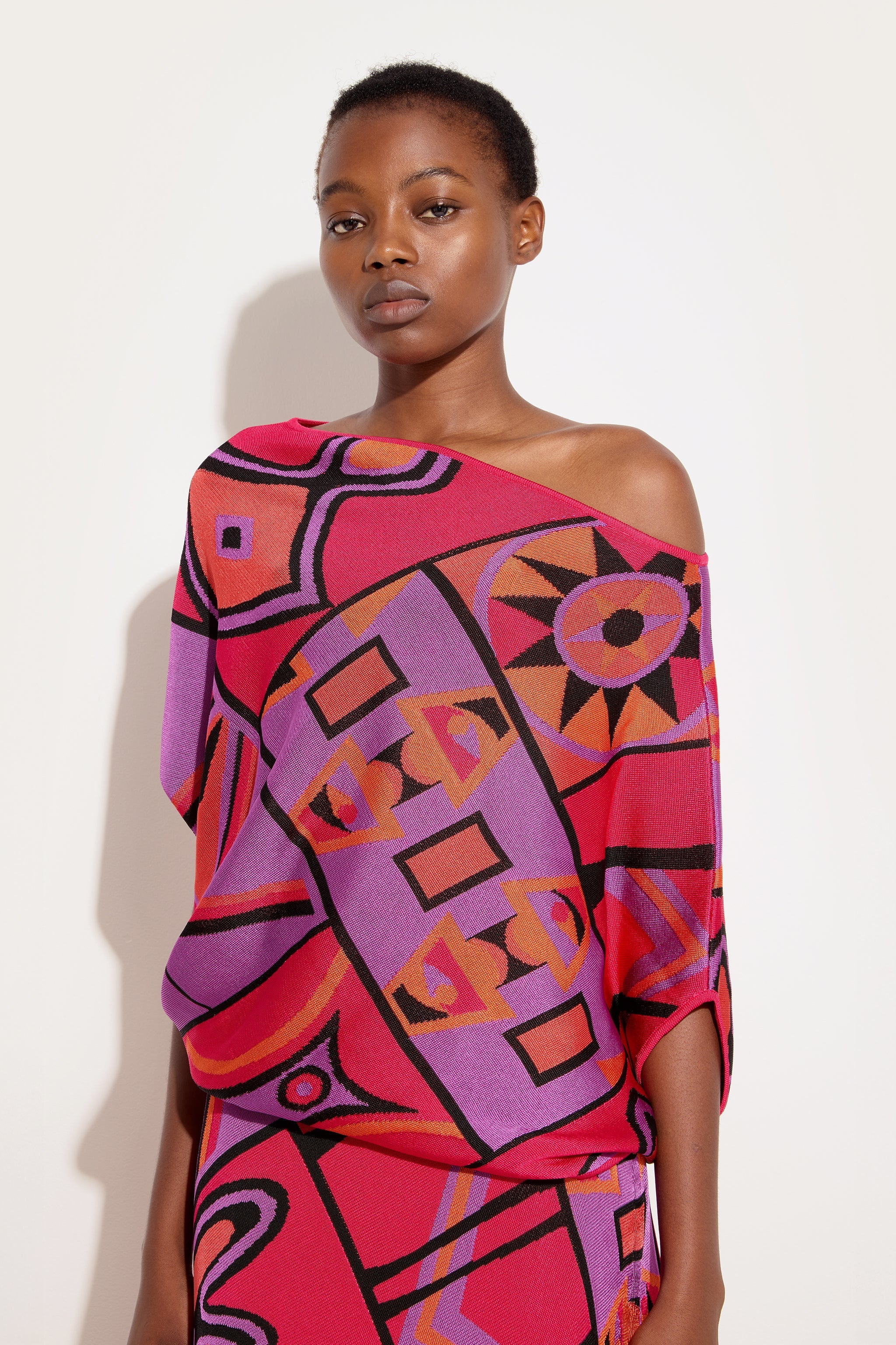 Jacquard Draped Top
 WOMAN Pucci