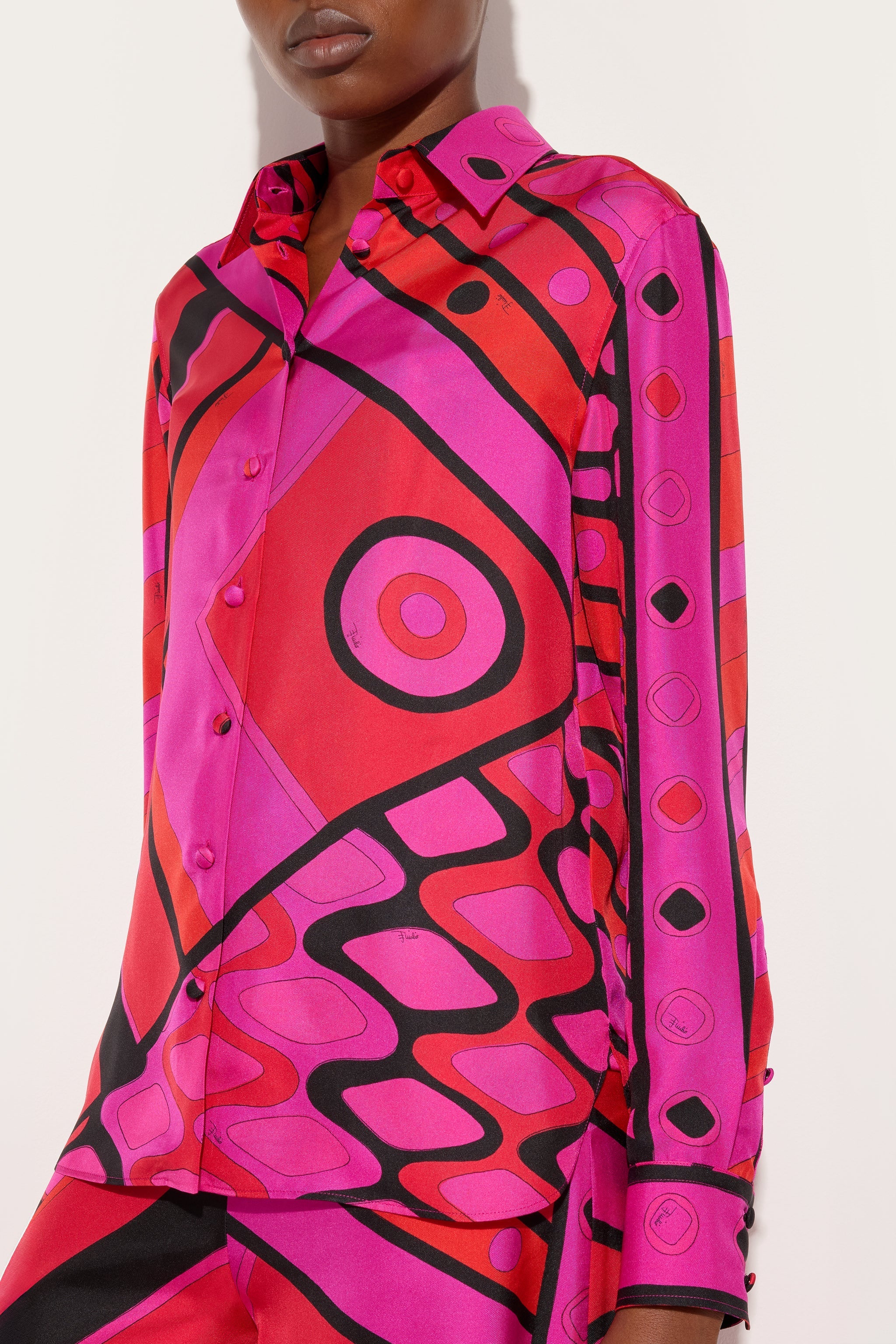Vivara Print Silk Shirt
 WOMAN Pucci
