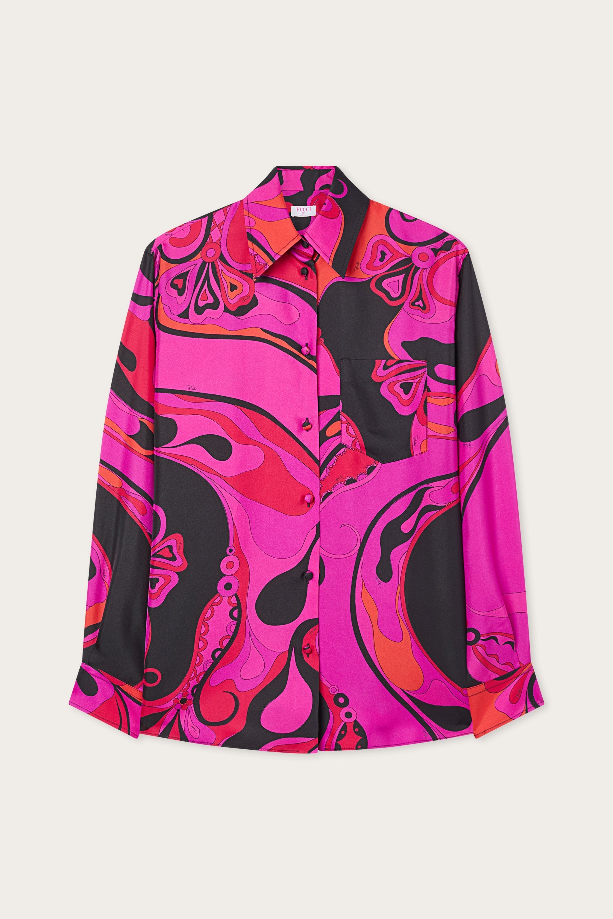 Orchidee Print Silk Shirt
 WOMAN Pucci