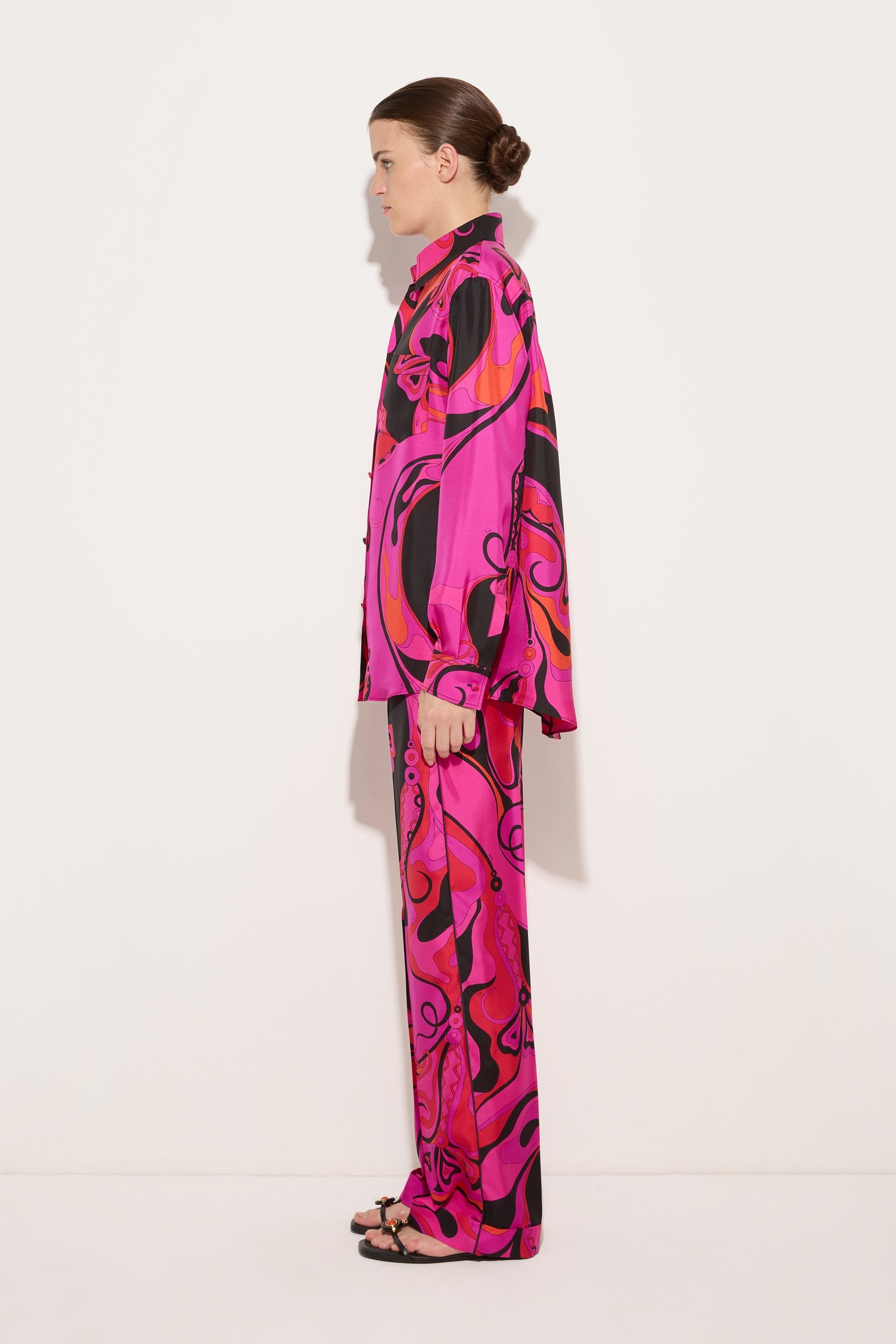 Orchidee Print Silk Shirt
 WOMAN Pucci