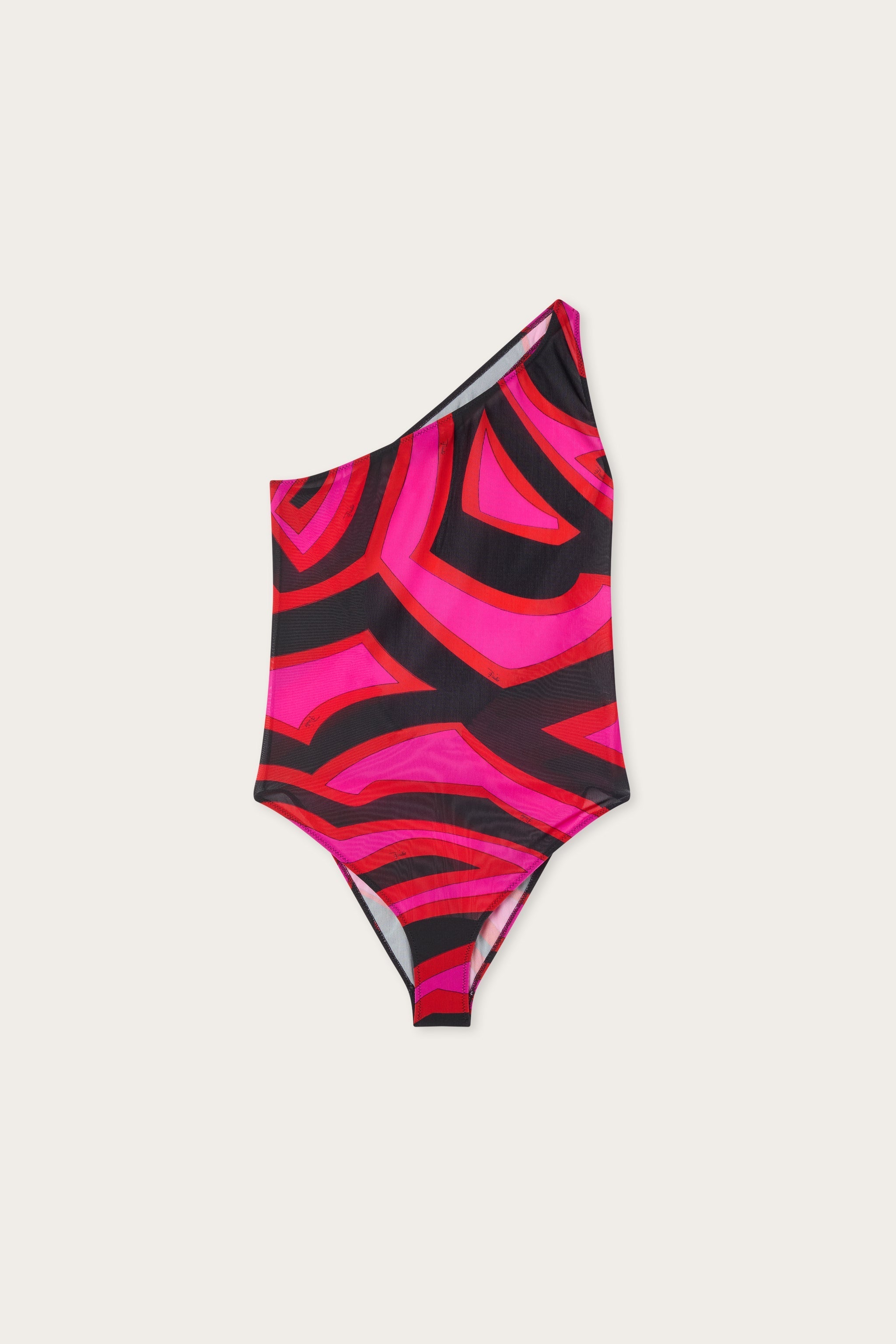 Labirinto Print One-Shoulder Bodysuit
 WOMAN Pucci