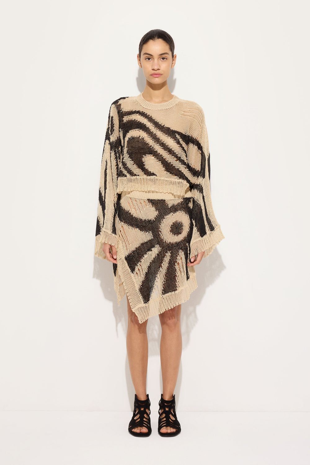 Marmo print Linen Asymmetrical Skirt
 WOMAN Pucci